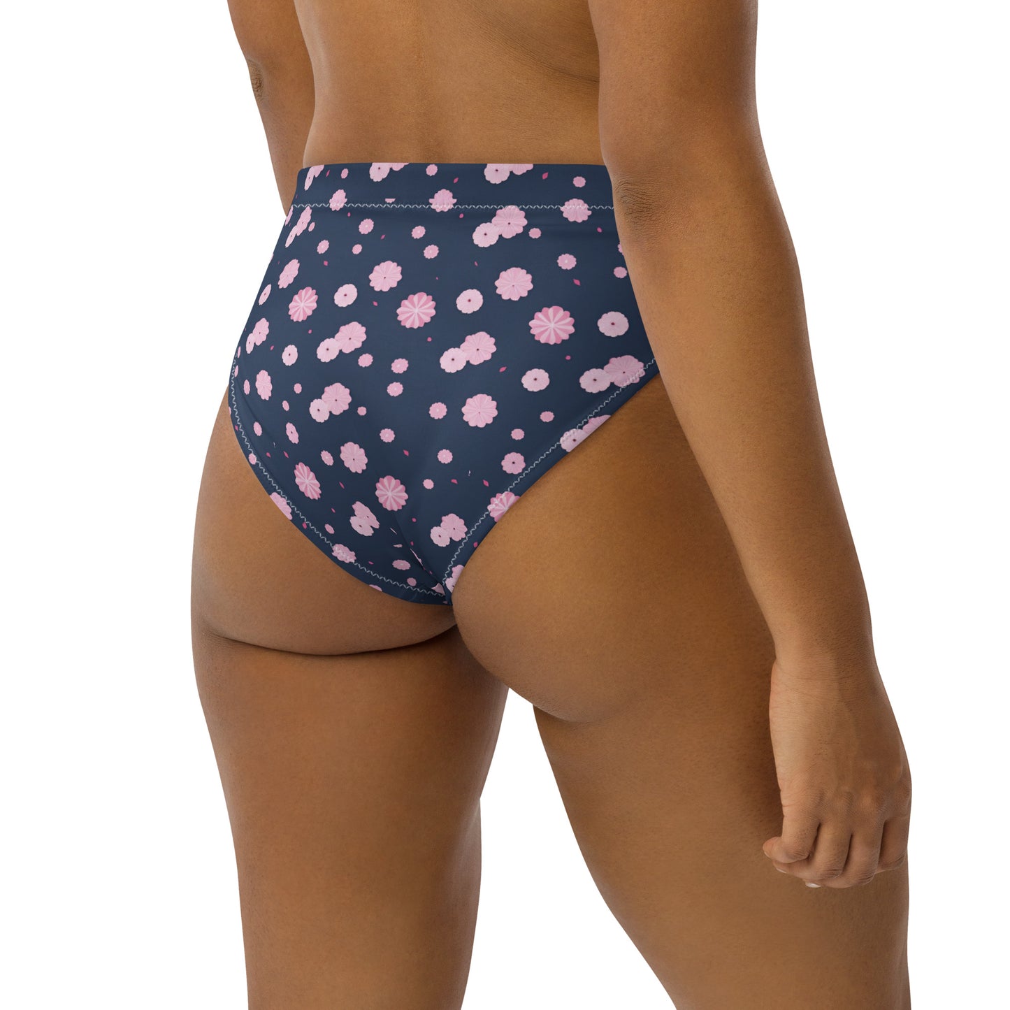 Recycled high-waisted bikini bottom