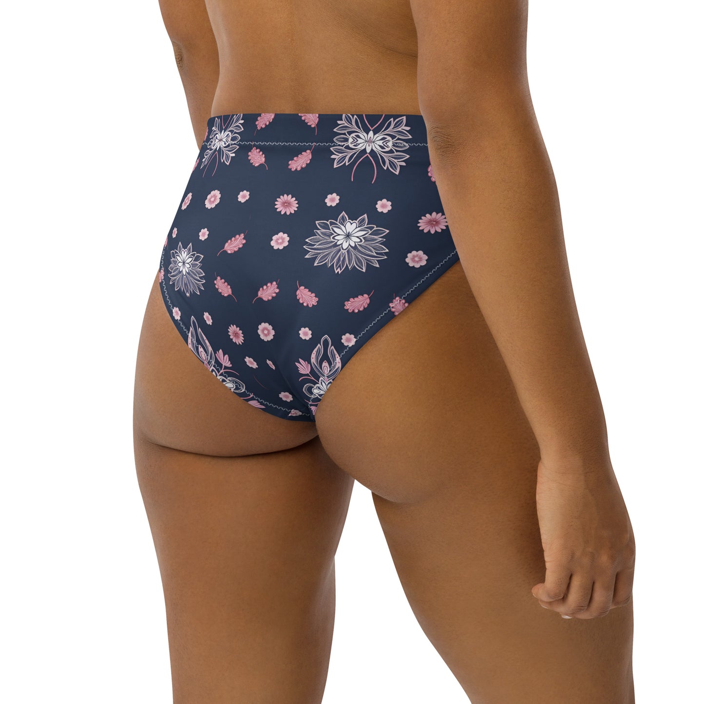 Recycled high-waisted bikini bottom