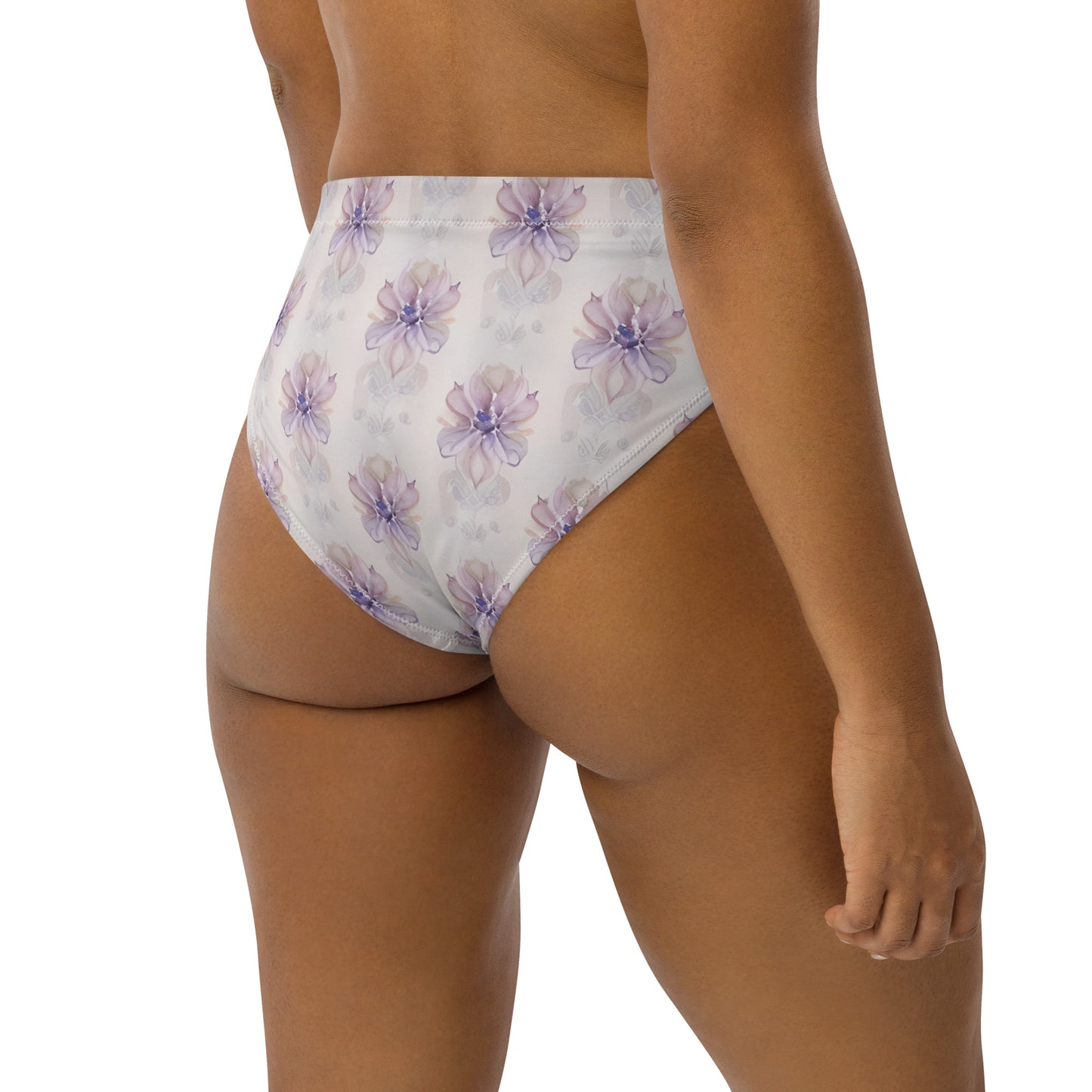 Recycled high-waisted bikini bottom