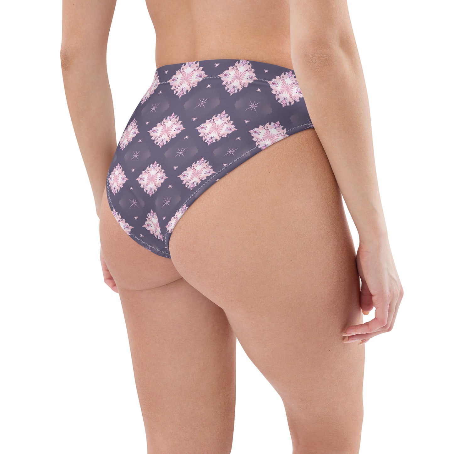 Recycled high-waisted bikini bottom