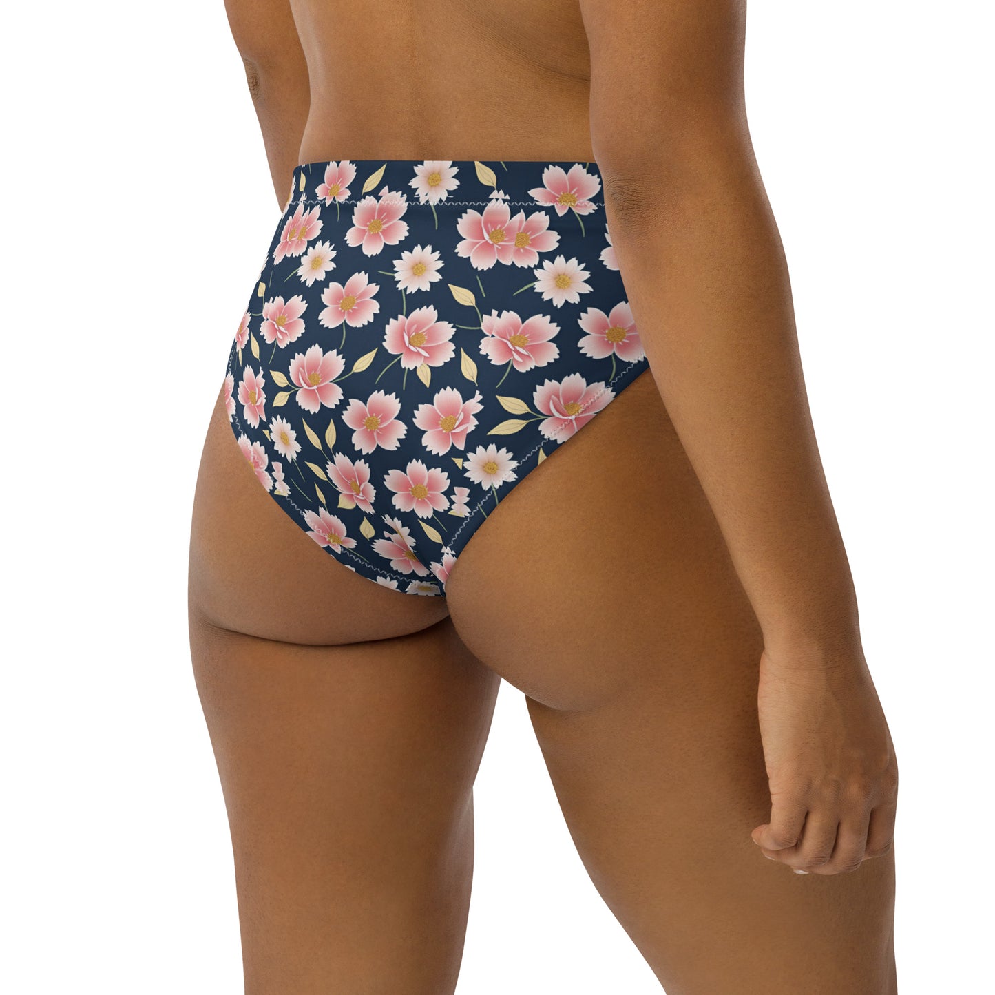 Recycled high-waisted bikini bottom