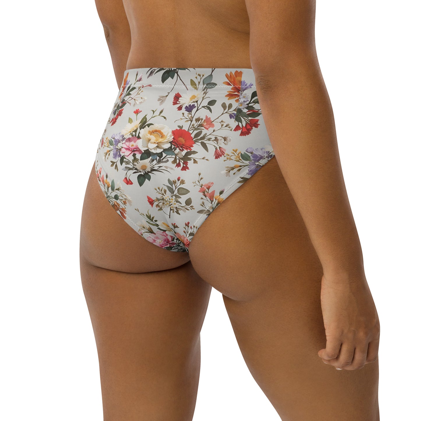 Recycled high-waisted bikini bottom