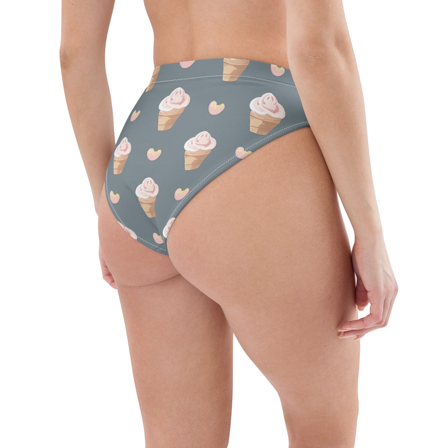 Recycled high-waisted bikini bottom