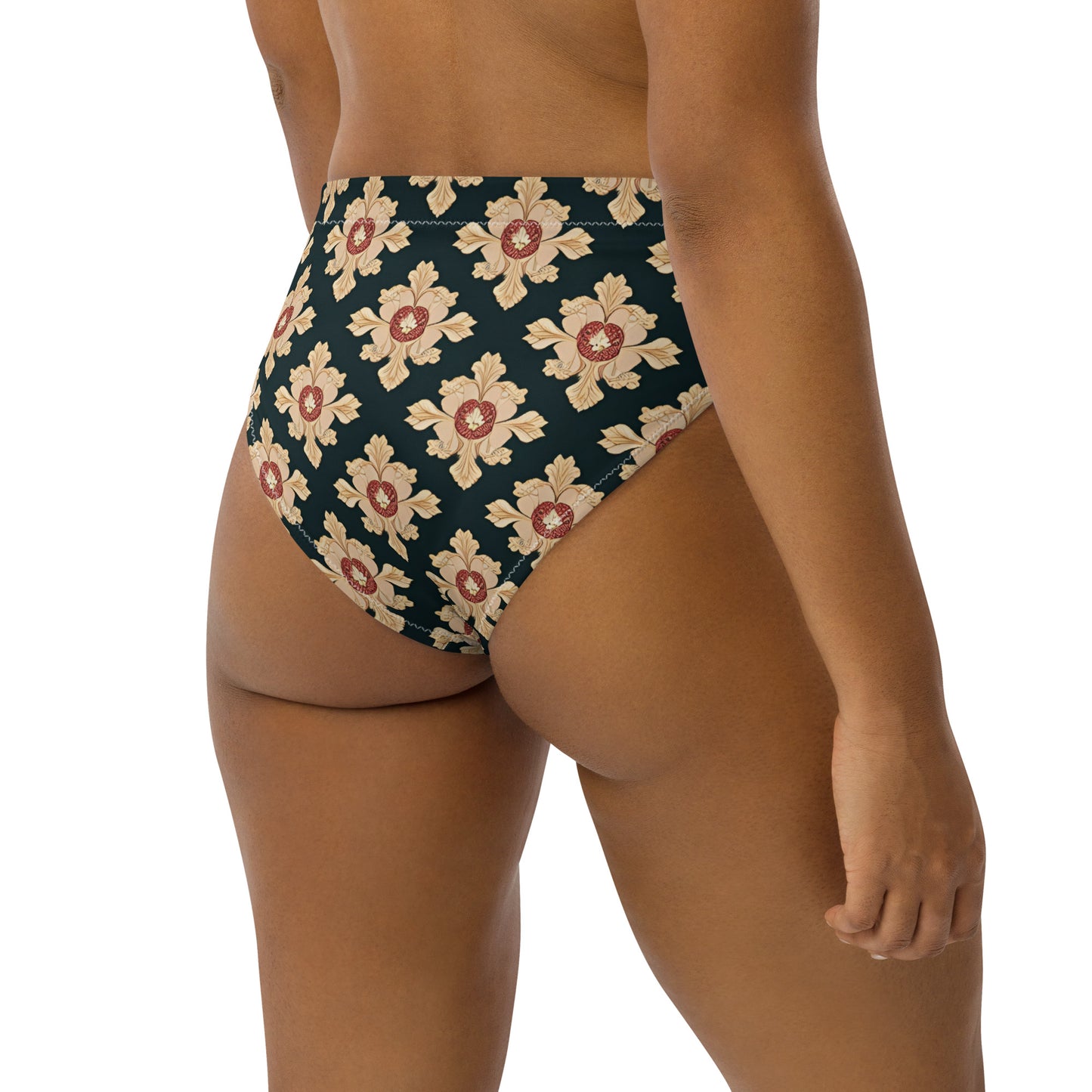 Recycled high-waisted bikini bottom