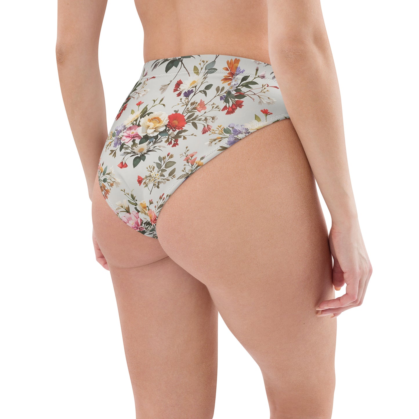 Recycled high-waisted bikini bottom