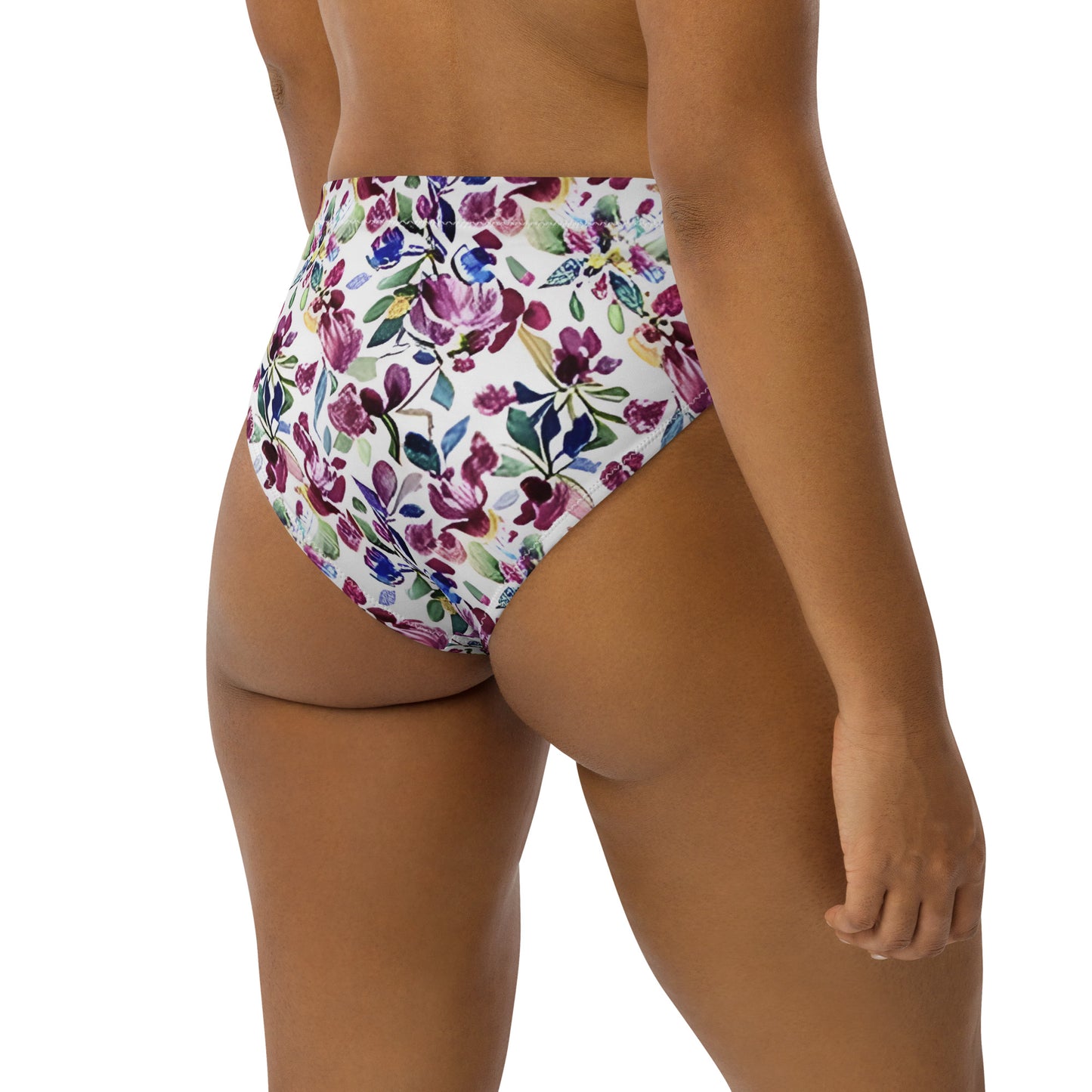 Recycled high-waisted bikini bottom