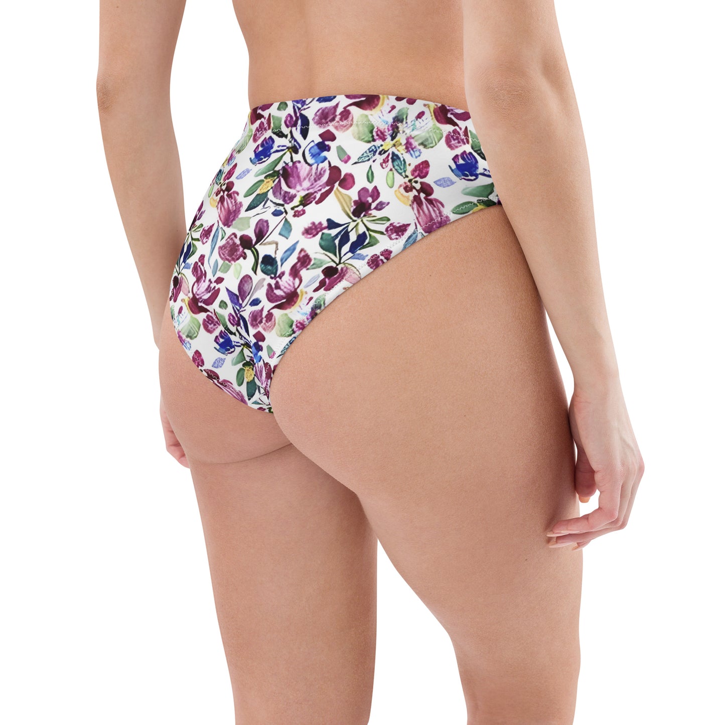 Recycled high-waisted bikini bottom