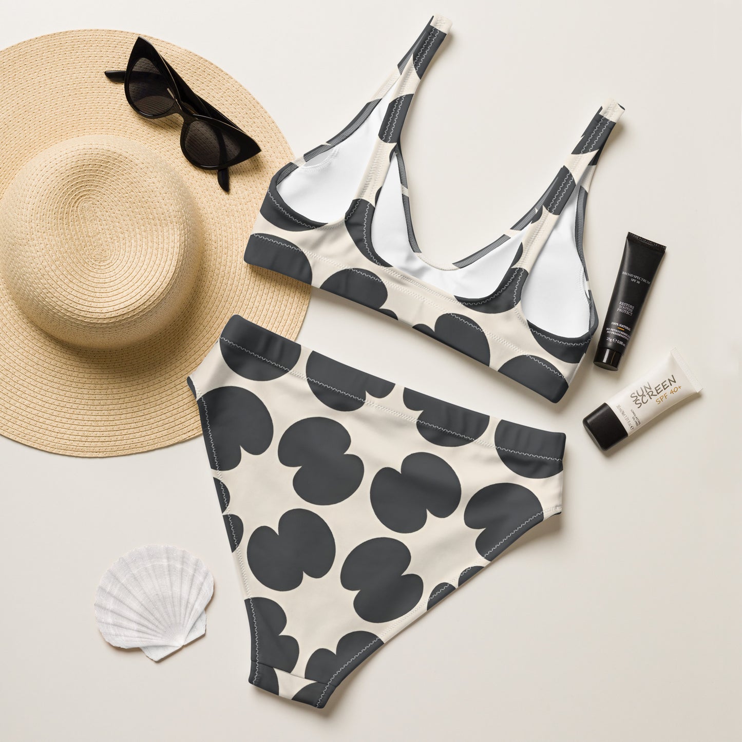 Recycled high-waisted bikini