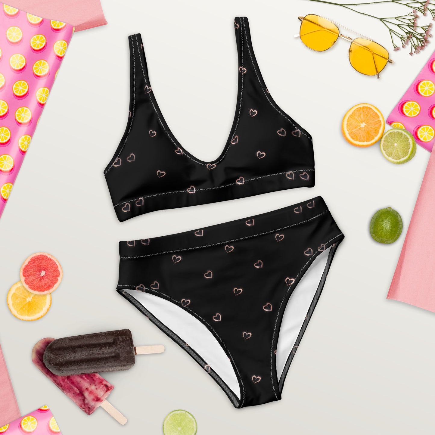 Recycled high-waisted bikini