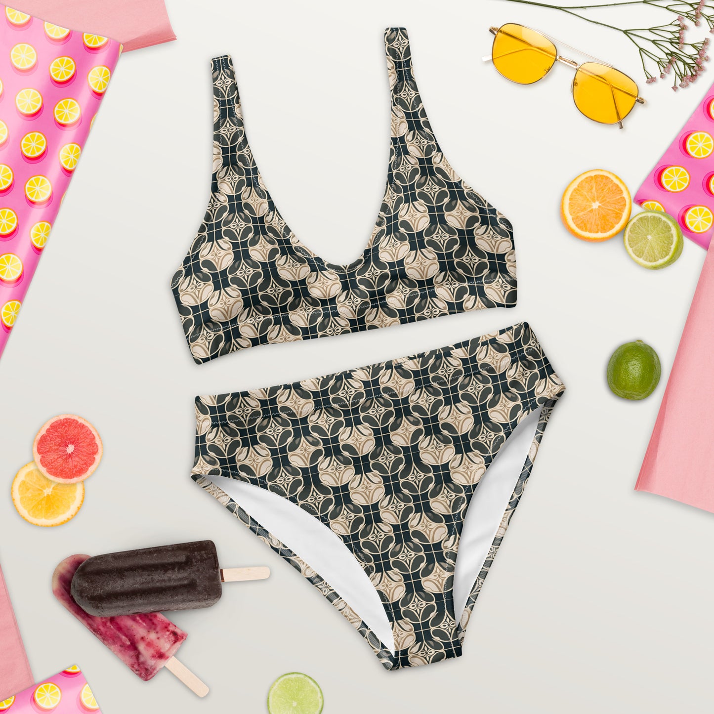 Recycled high-waisted bikini