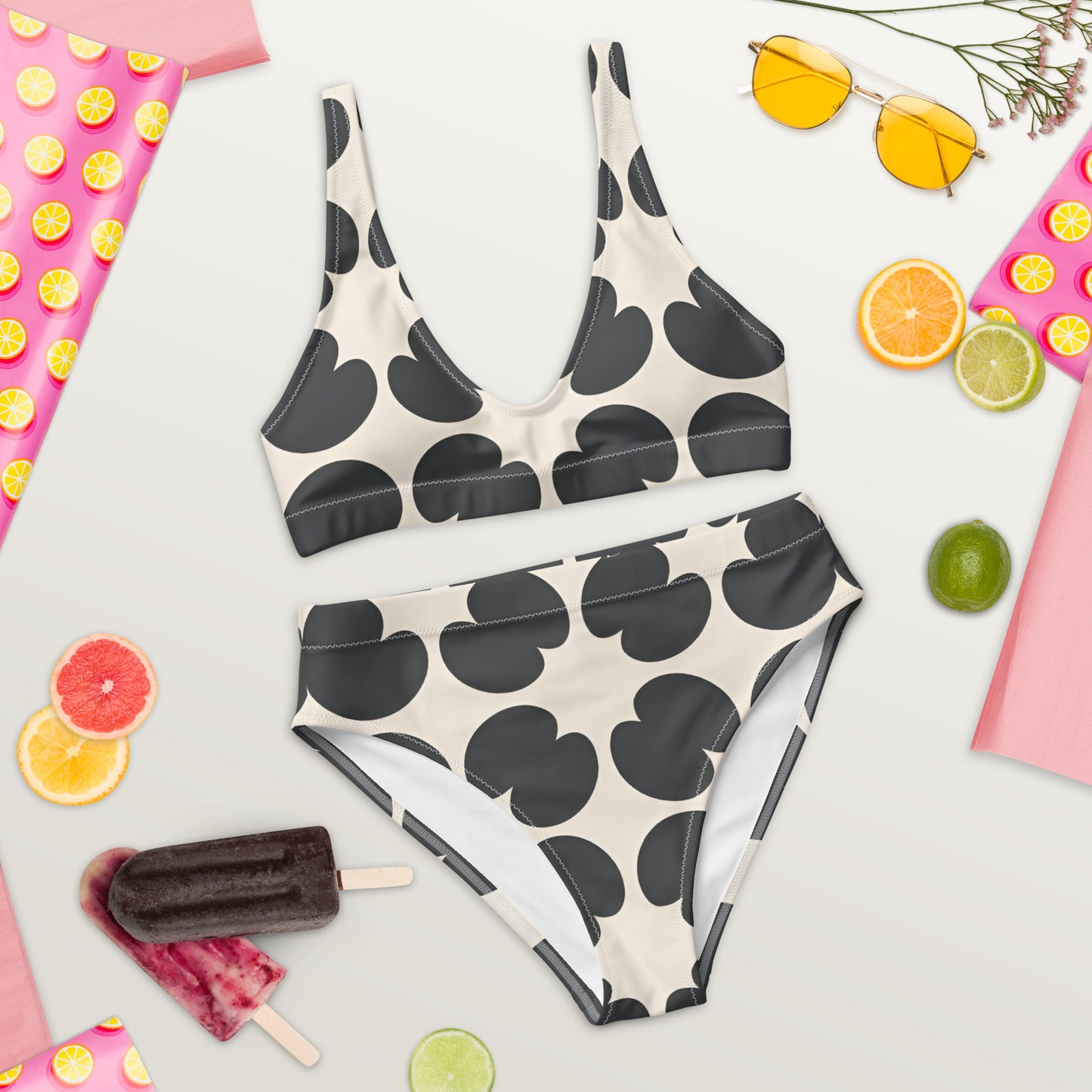 Recycled high-waisted bikini