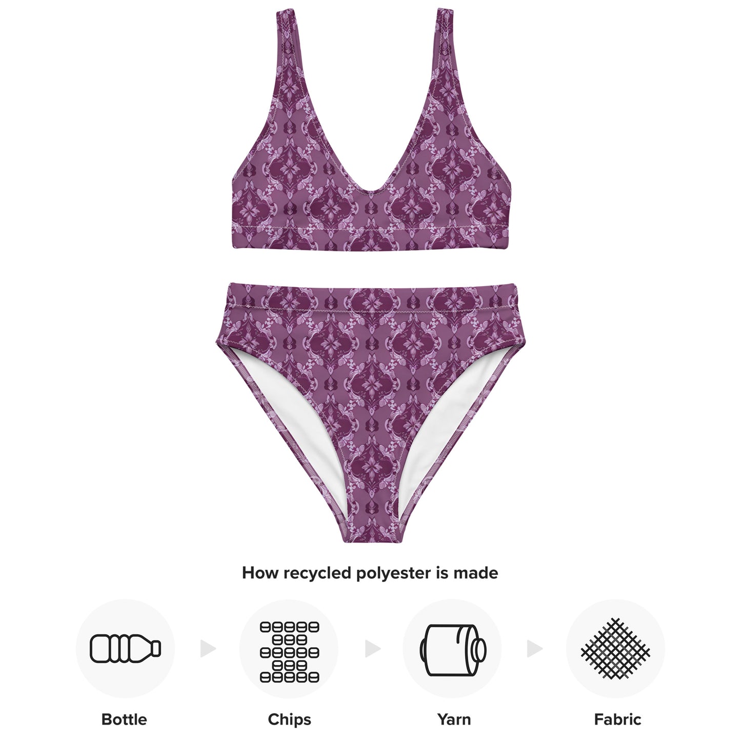 Recycled high-waisted bikini