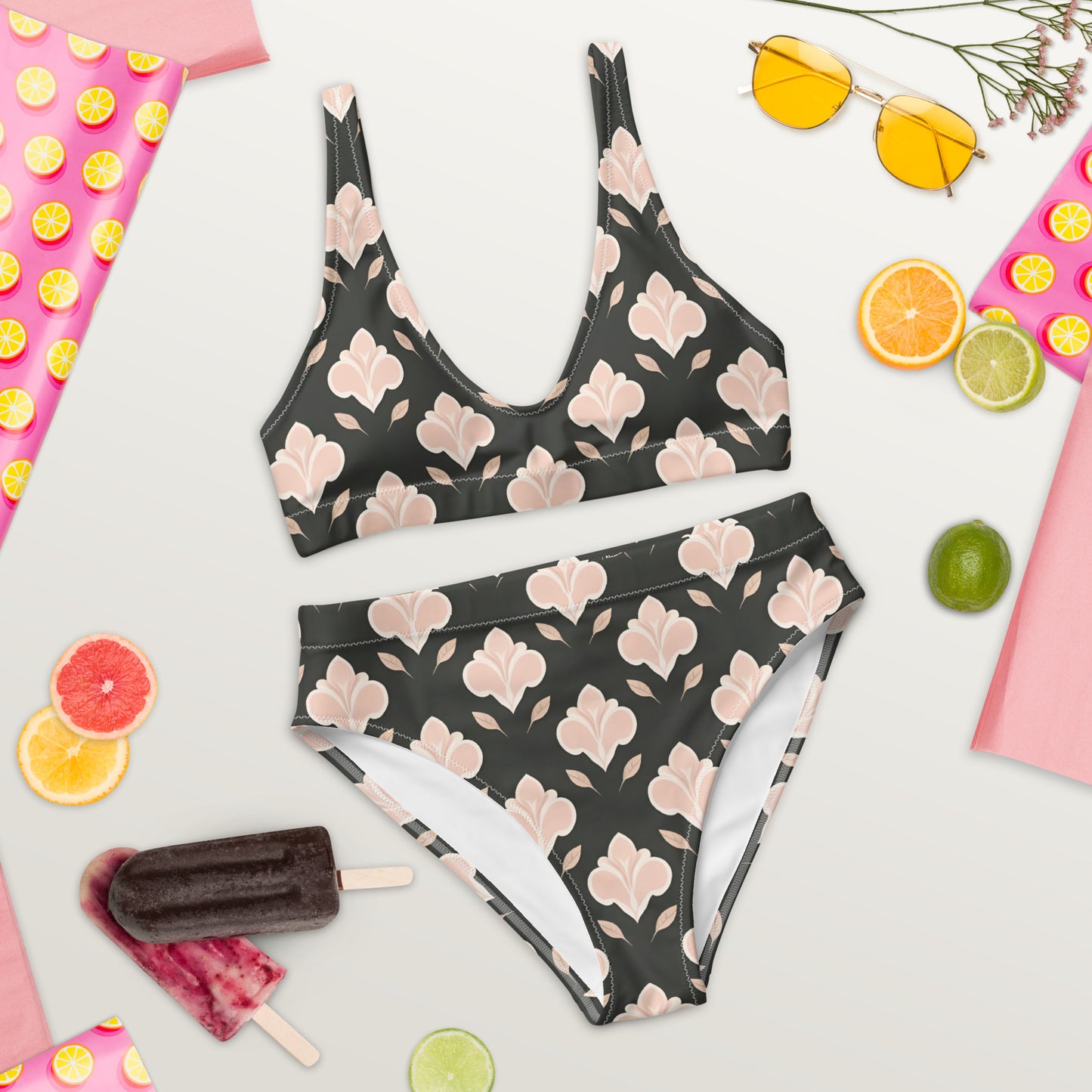 Recycled high-waisted bikini