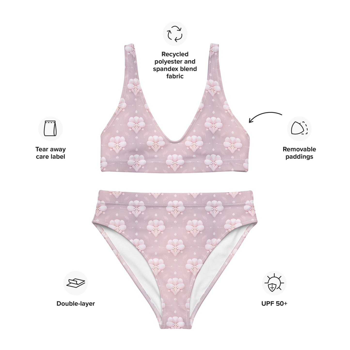 Recycled high-waisted bikini