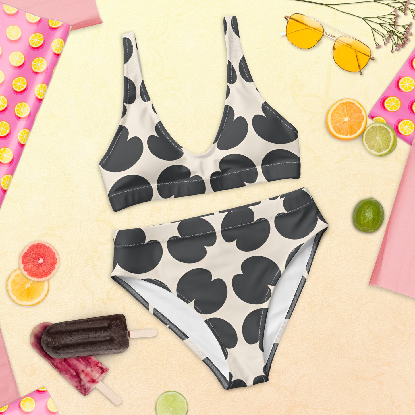 Recycled high-waisted bikini