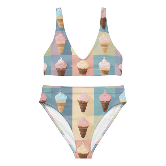 Recycled high-waisted bikini