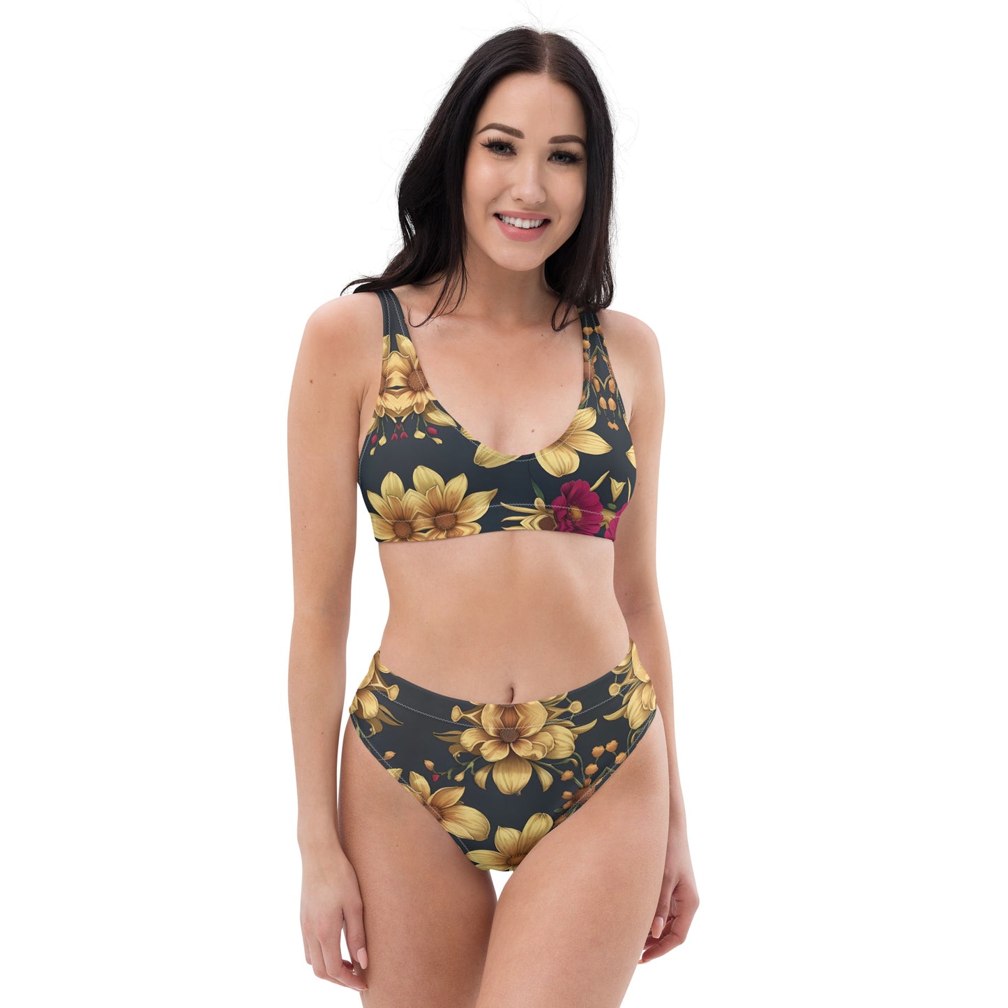 Recycled high-waisted bikini