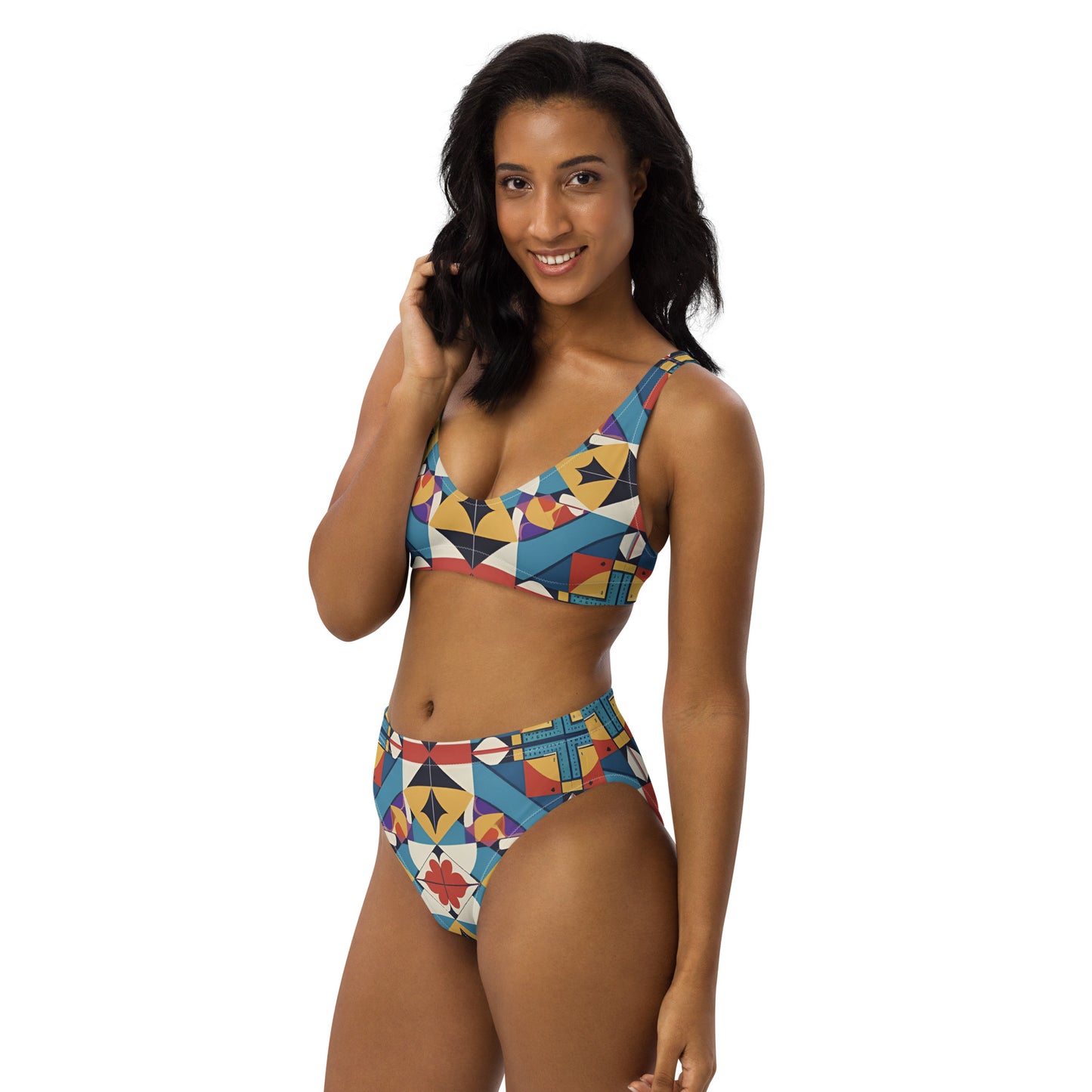 Recycled high-waisted bikini