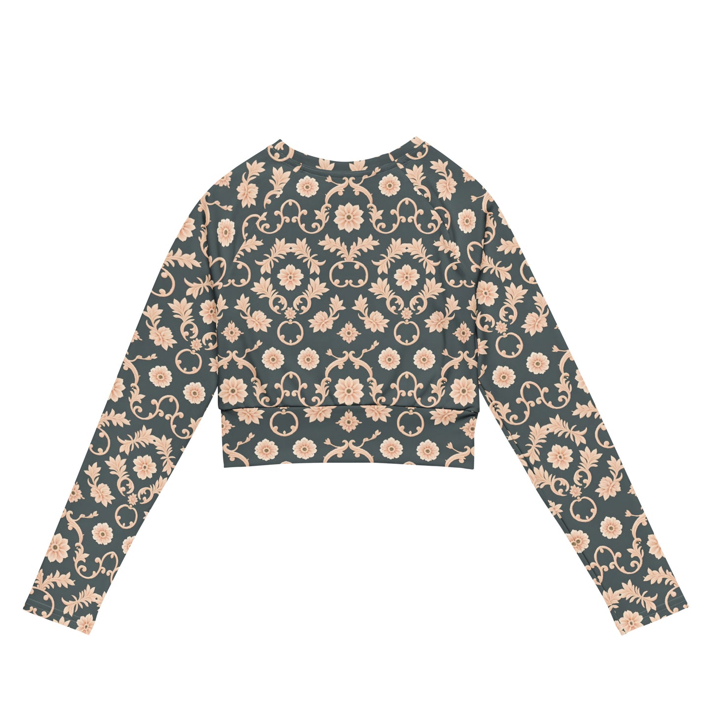 Recycled long-sleeve crop top