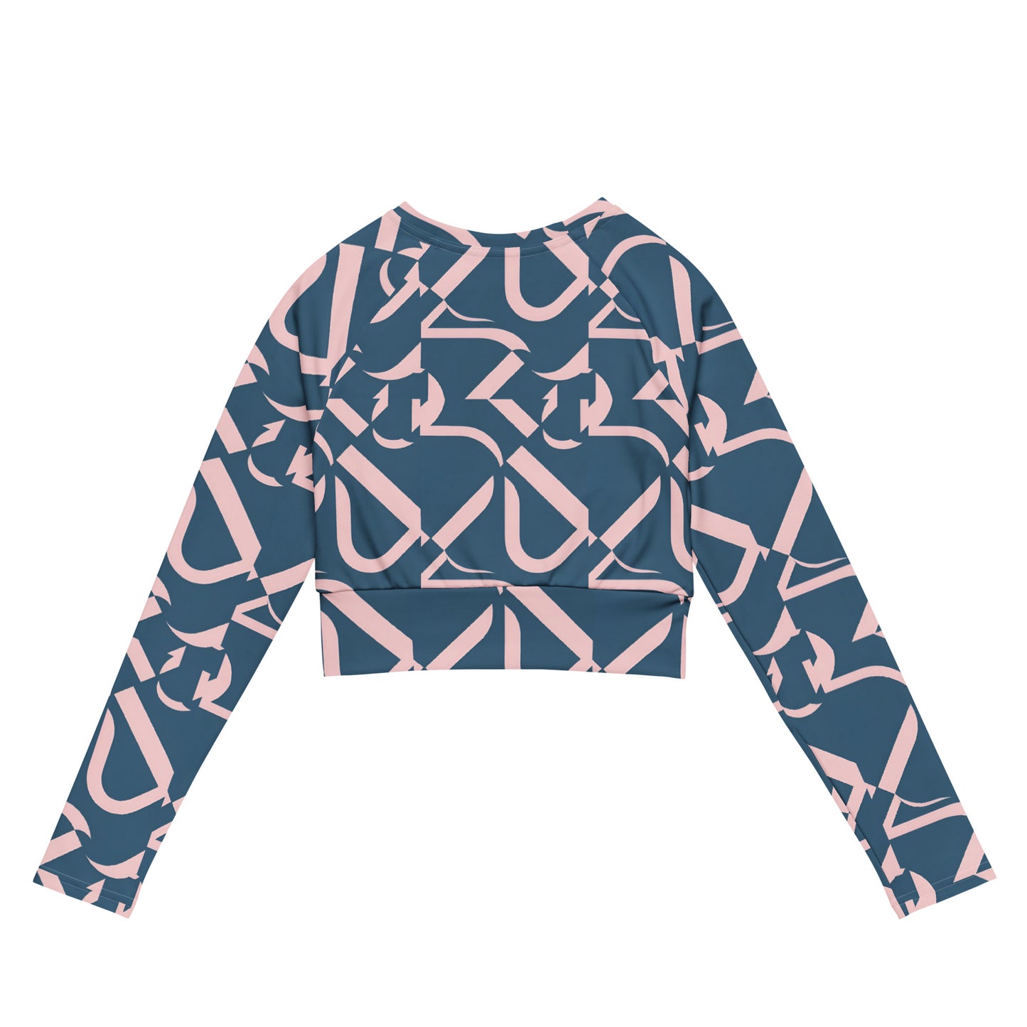 Recycled long-sleeve crop top