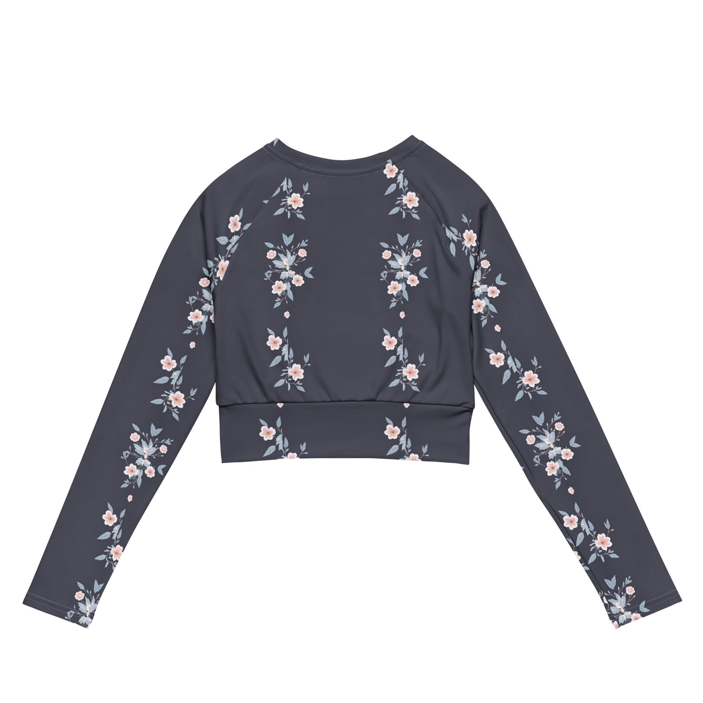 Recycled long-sleeve crop top