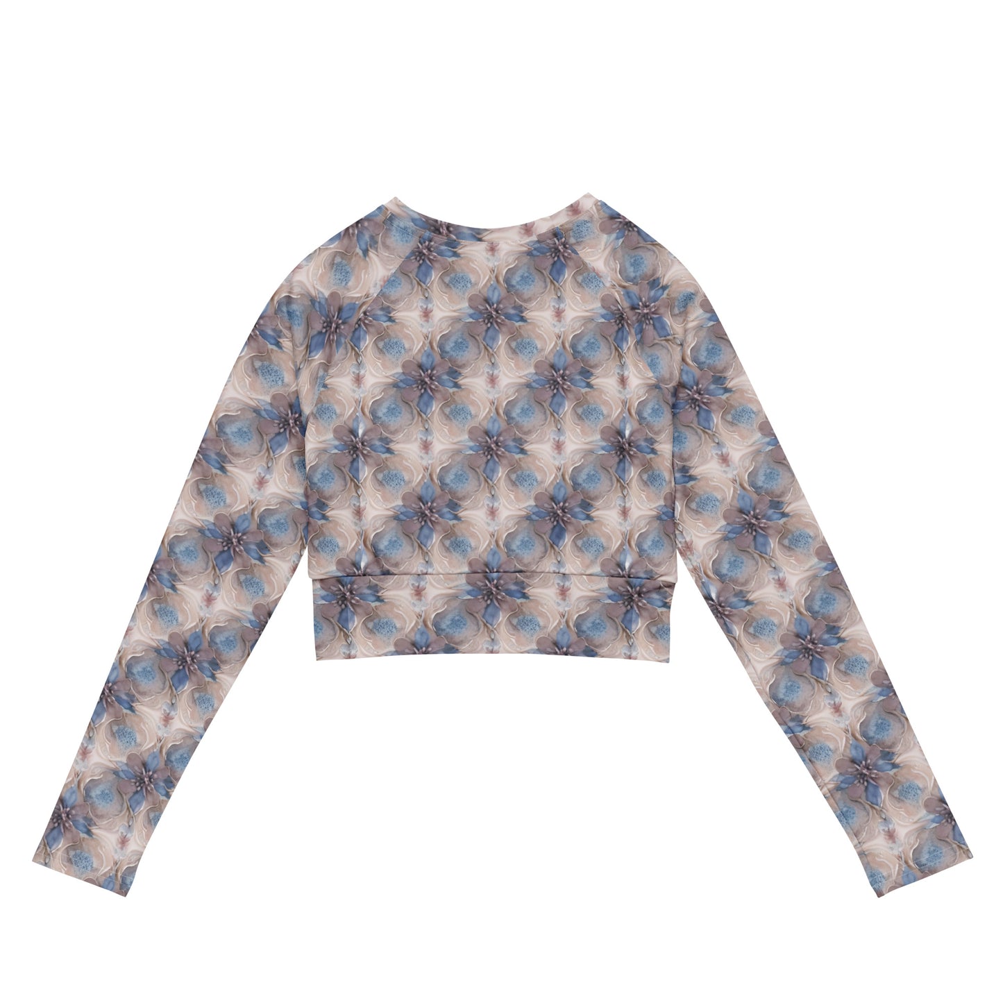 Recycled long-sleeve crop top