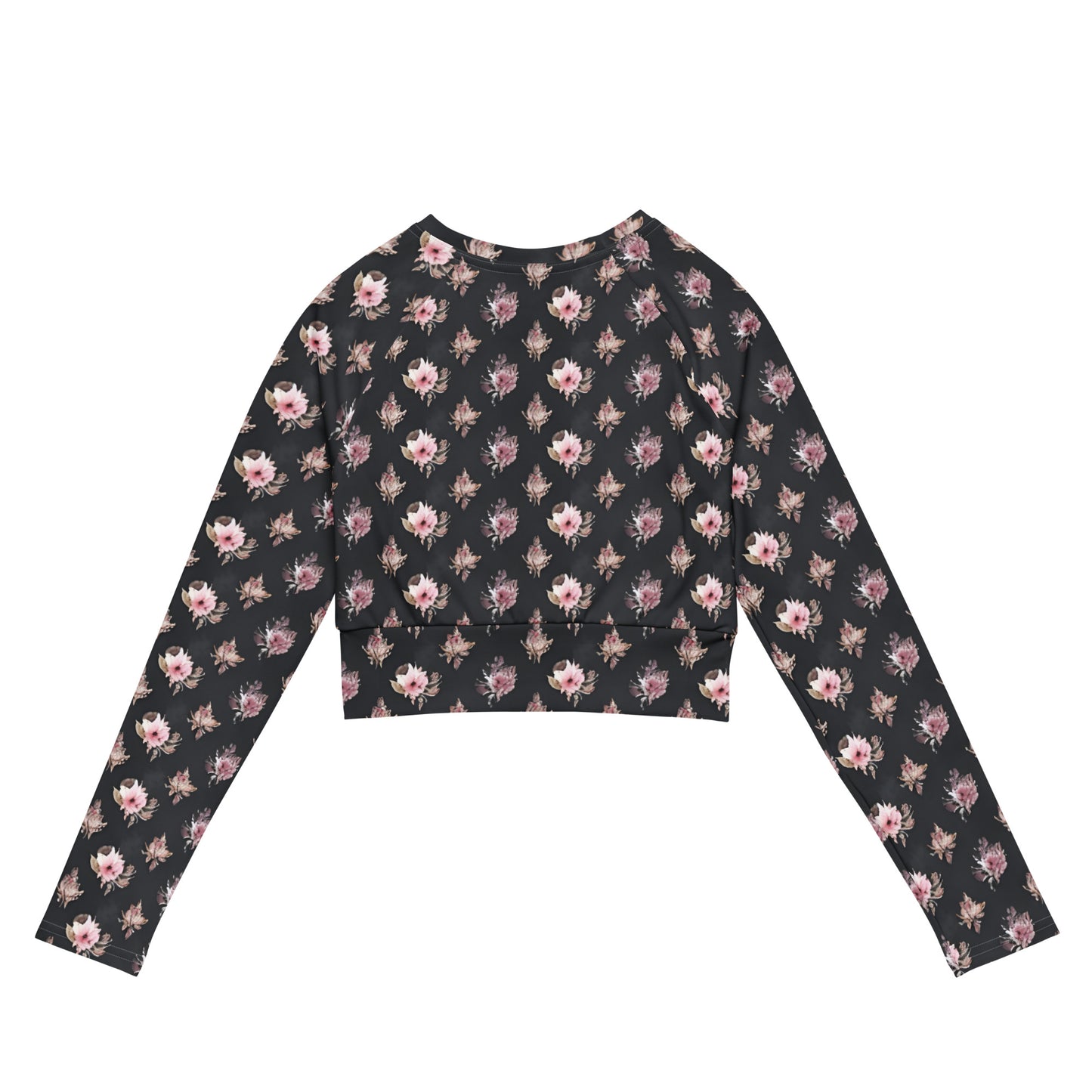 Recycled long-sleeve crop top