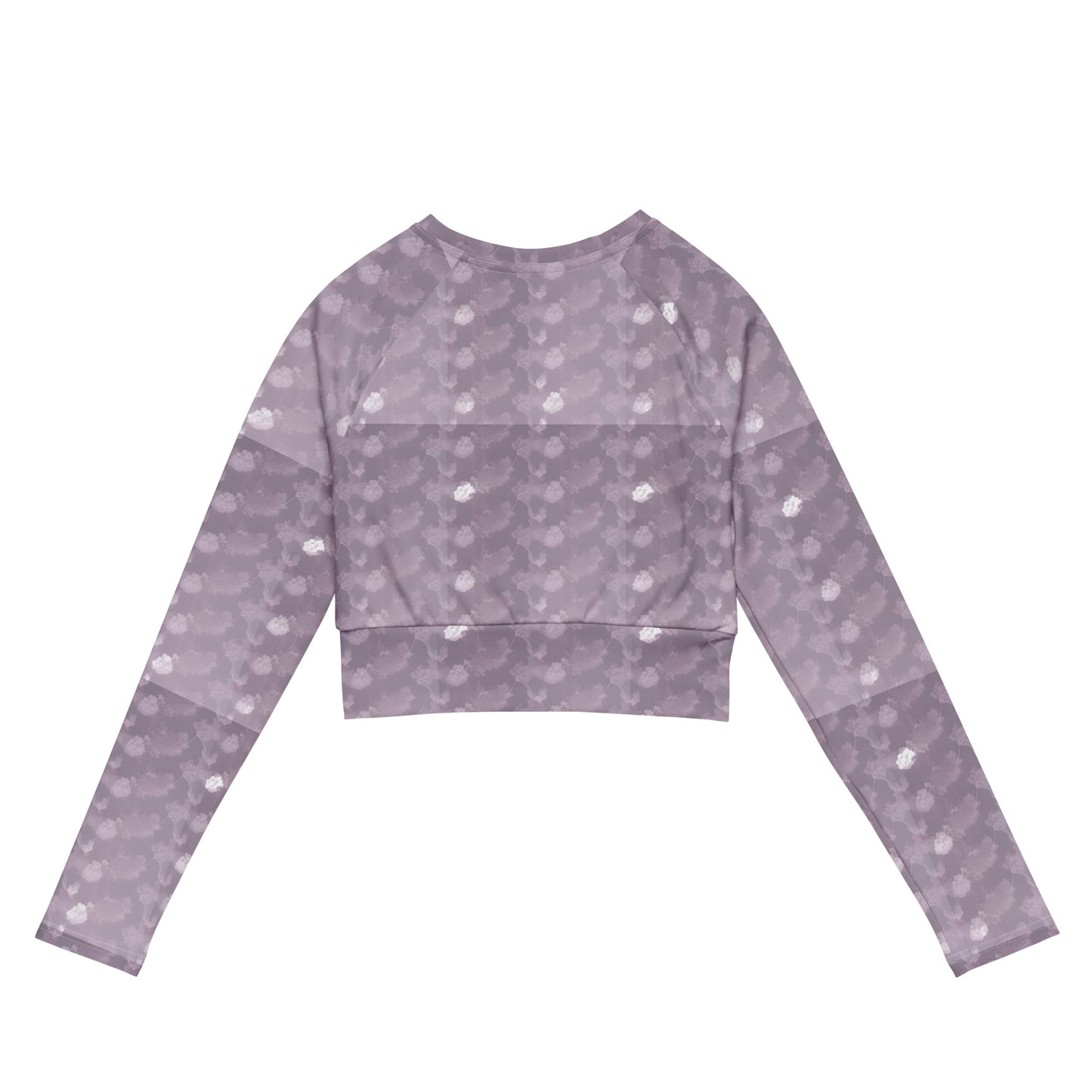 Recycled long-sleeve crop top