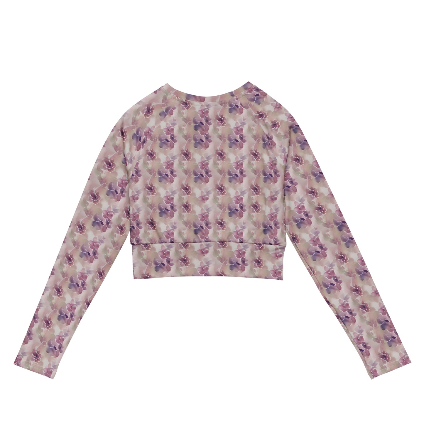 Recycled long-sleeve crop top