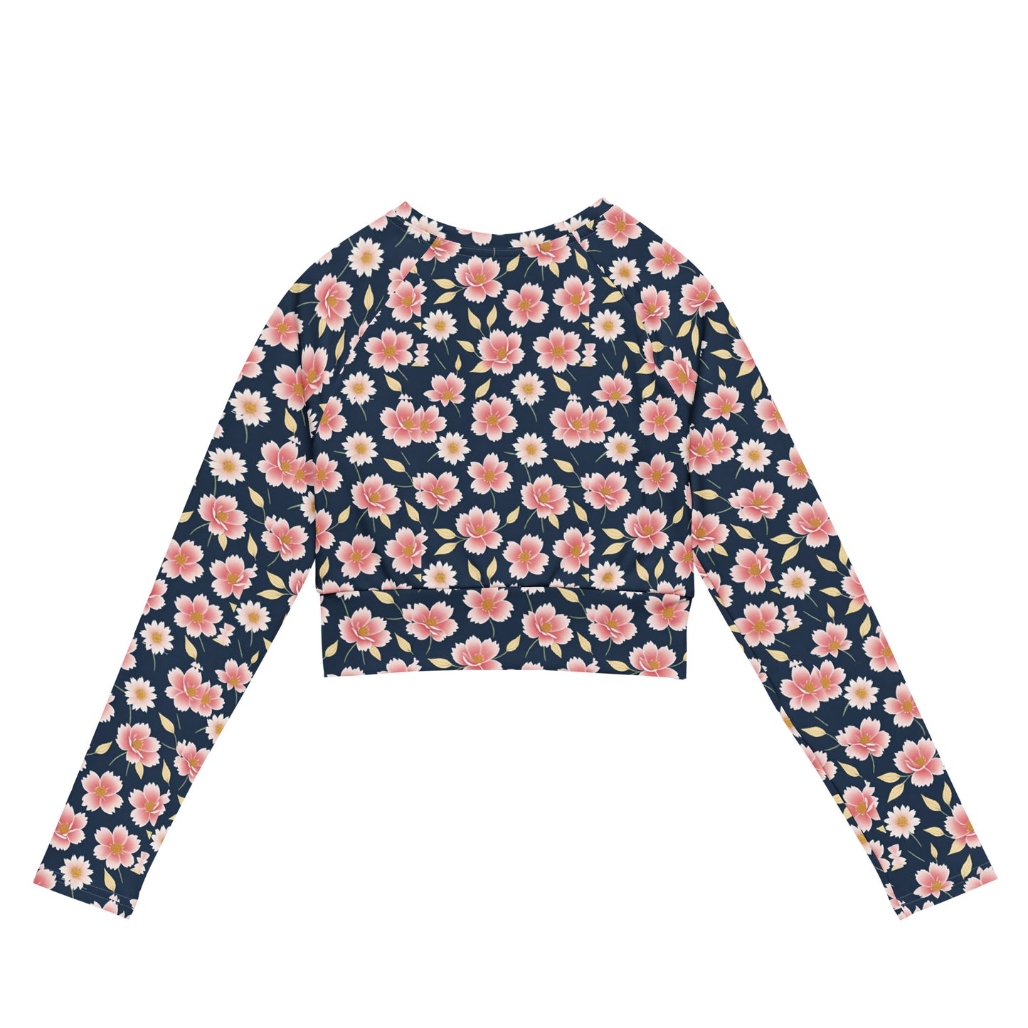 Recycled long-sleeve crop top