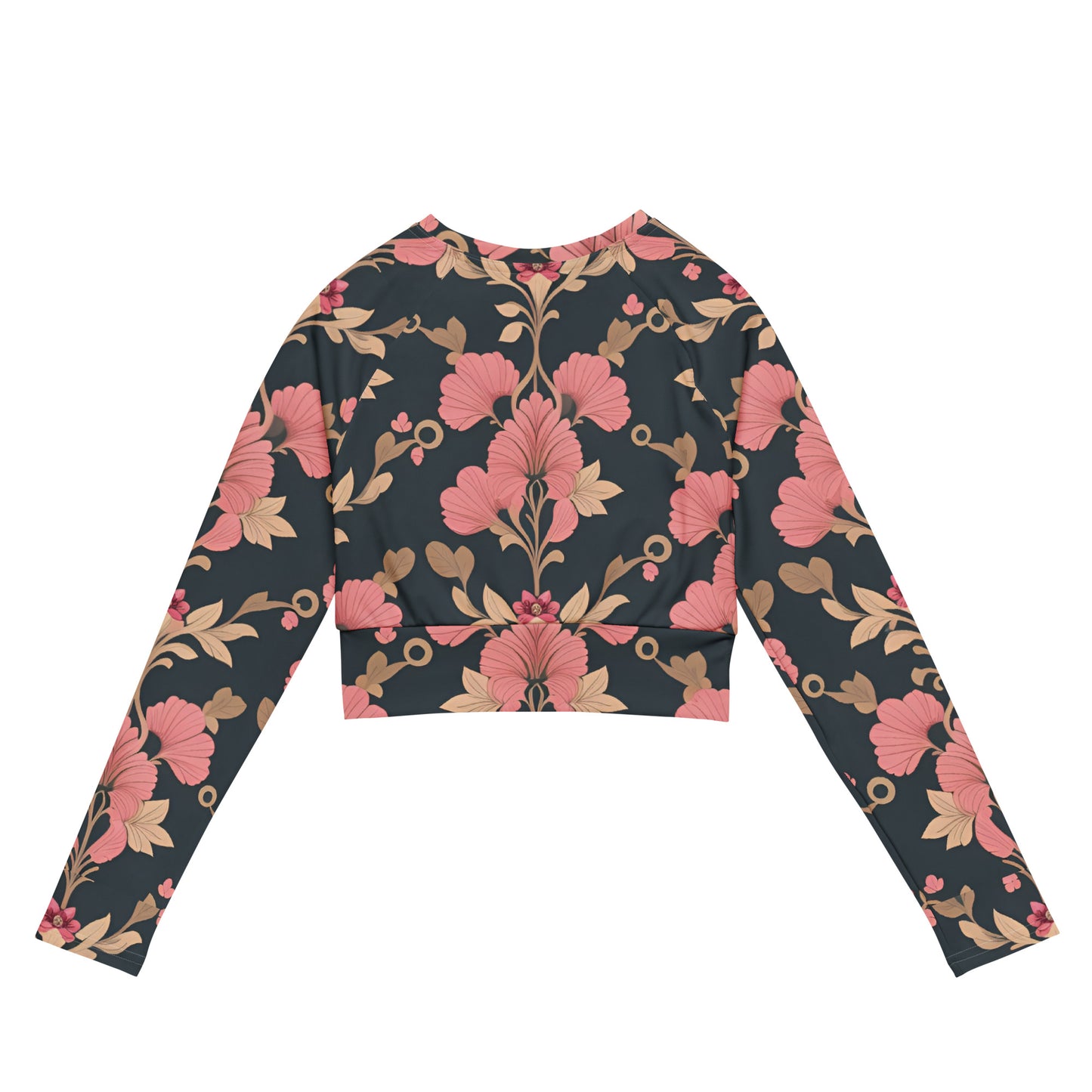 Recycled long-sleeve crop top