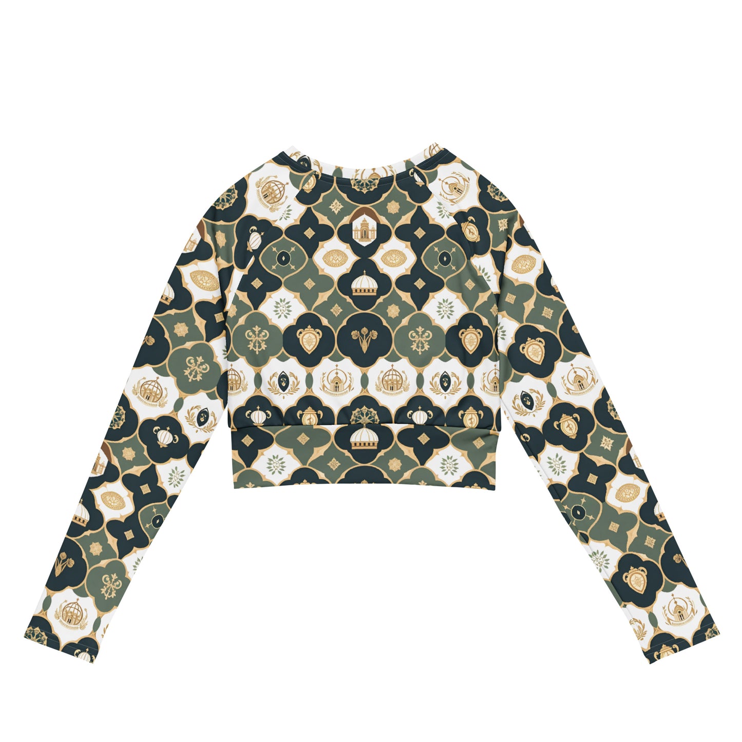 Recycled long-sleeve crop top