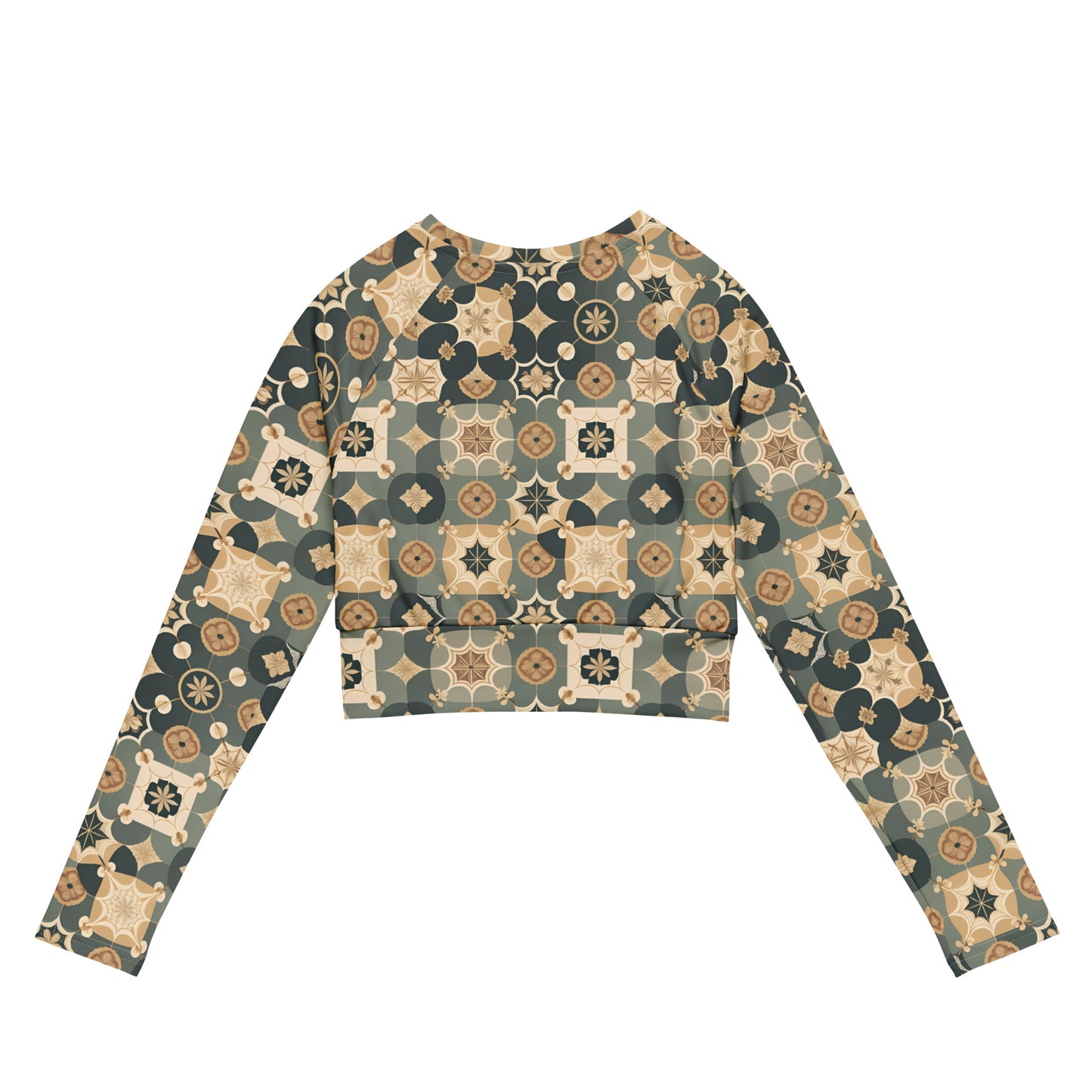 Recycled long-sleeve crop top