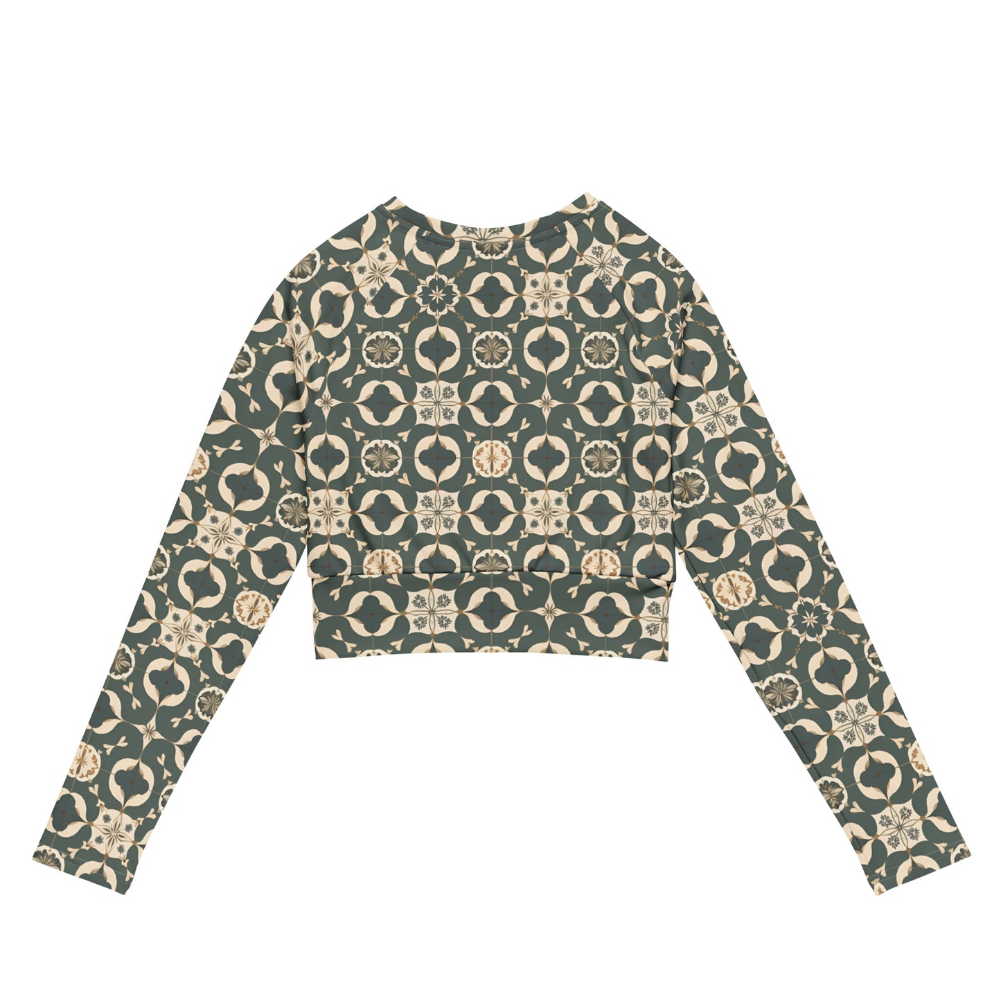 Recycled long-sleeve crop top