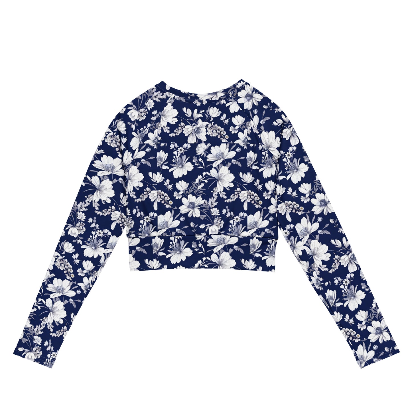 Recycled long-sleeve crop top