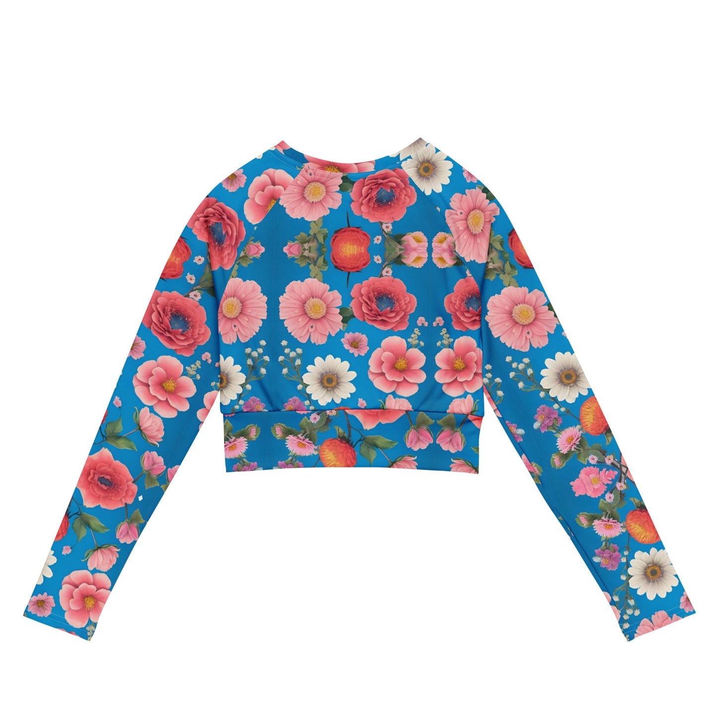 Recycled long-sleeve crop top