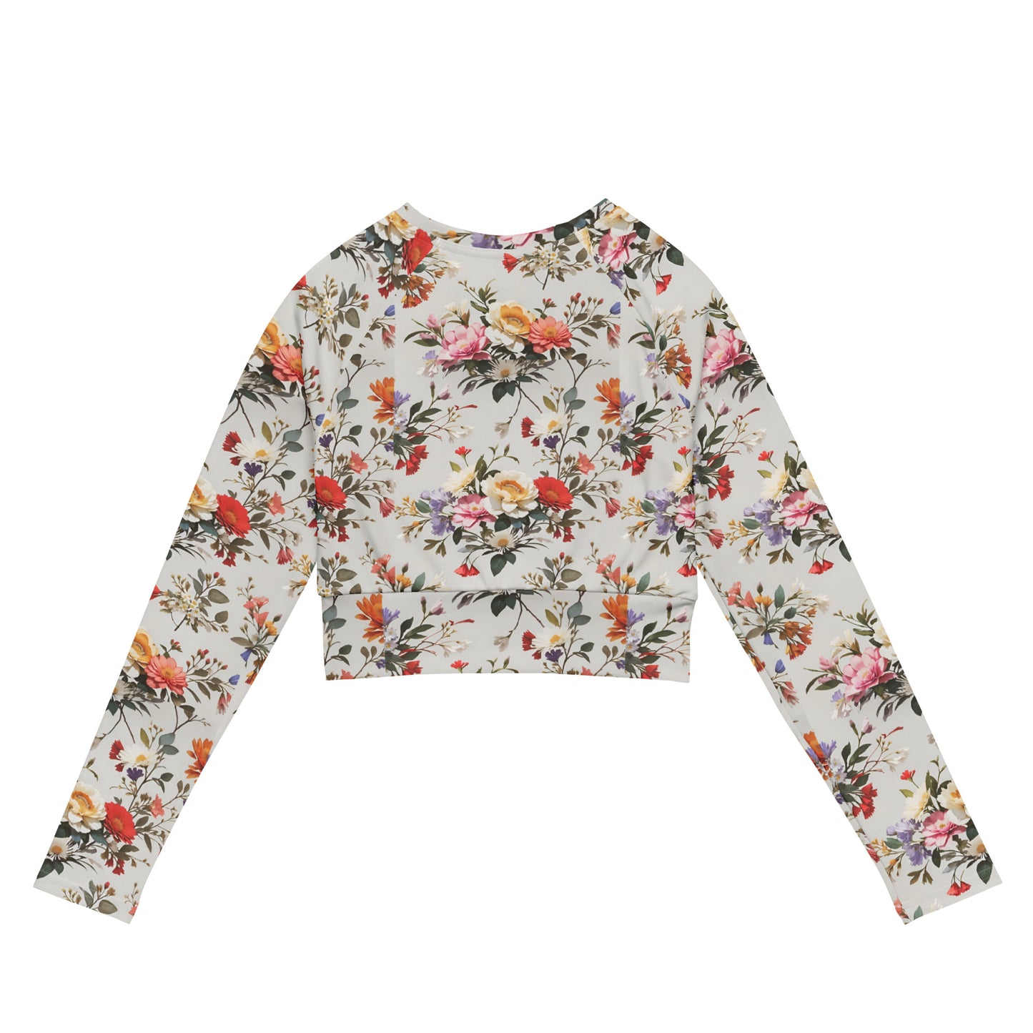 Recycled long-sleeve crop top