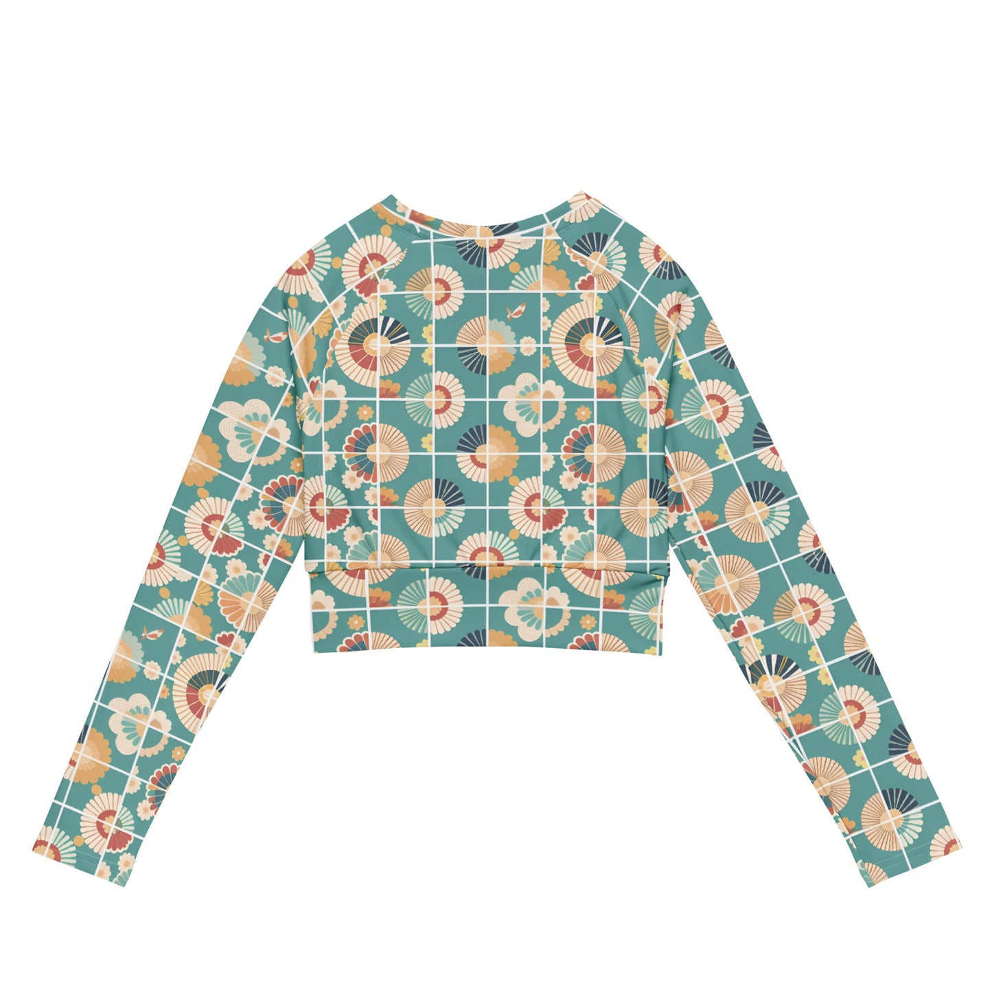 Recycled long-sleeve crop top