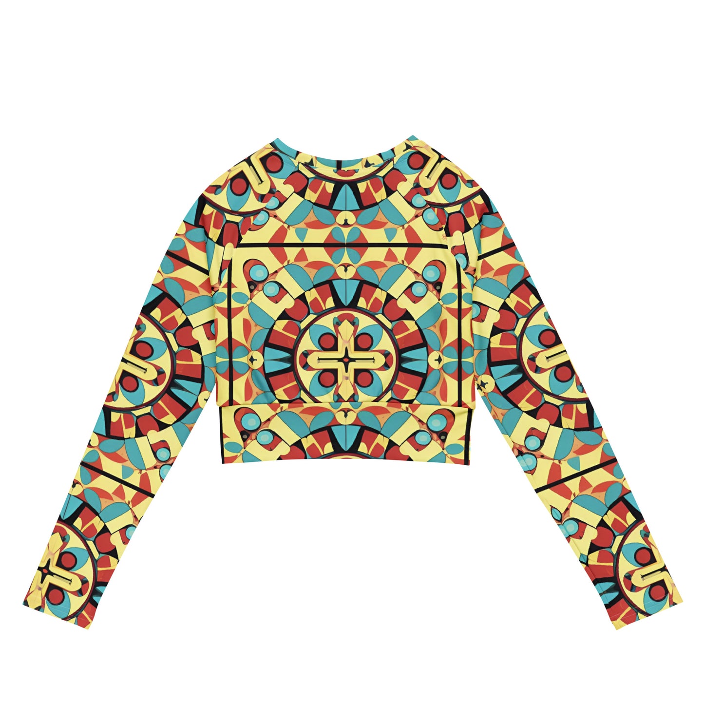 Recycled long-sleeve crop top