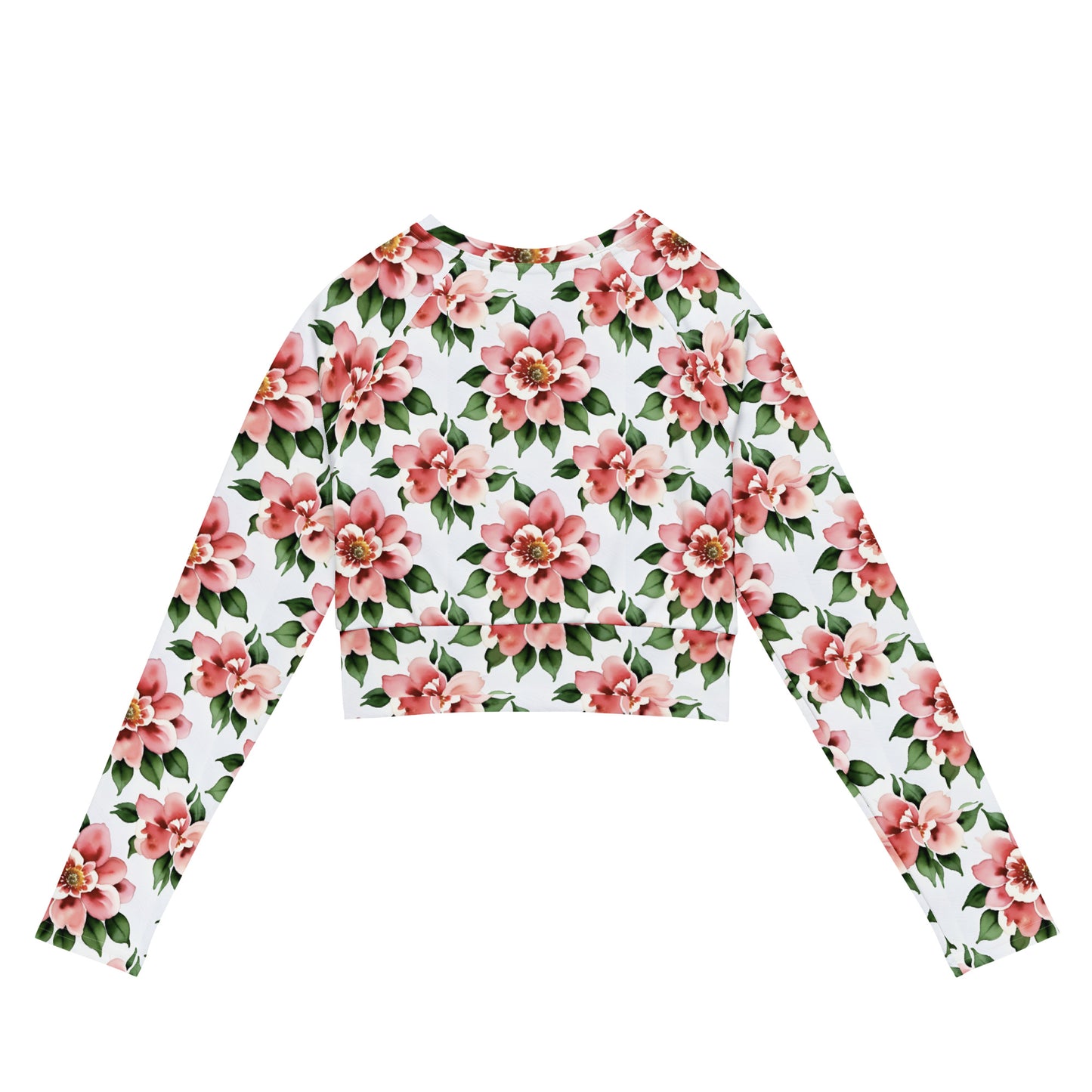 Recycled long-sleeve crop top