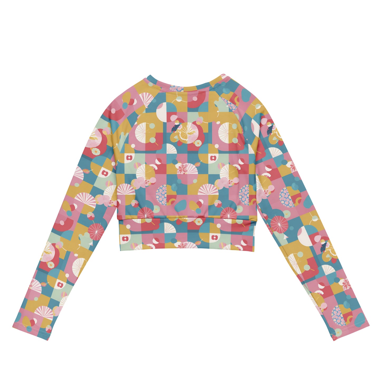 Recycled long-sleeve crop top