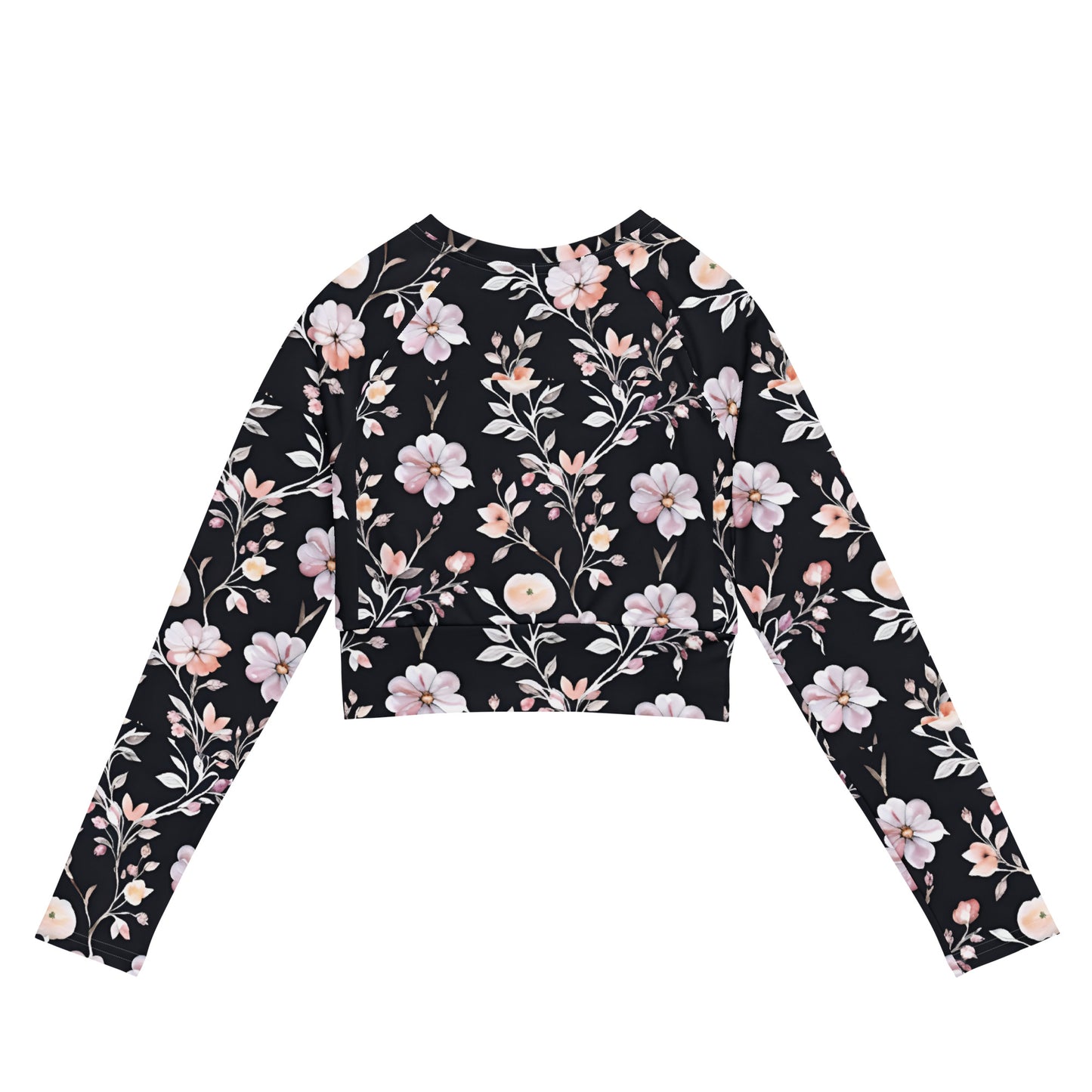 Recycled long-sleeve crop top