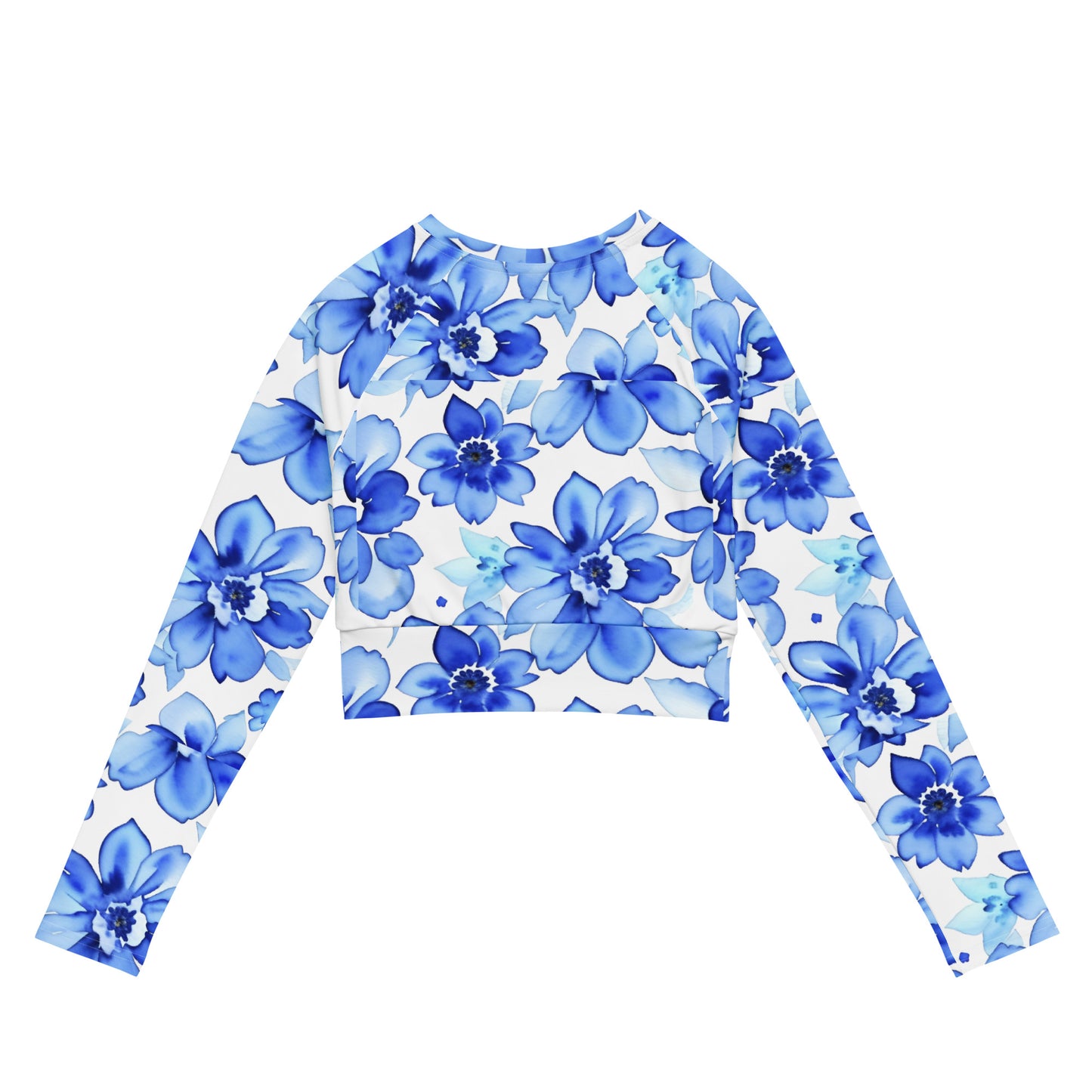 Recycled long-sleeve crop top