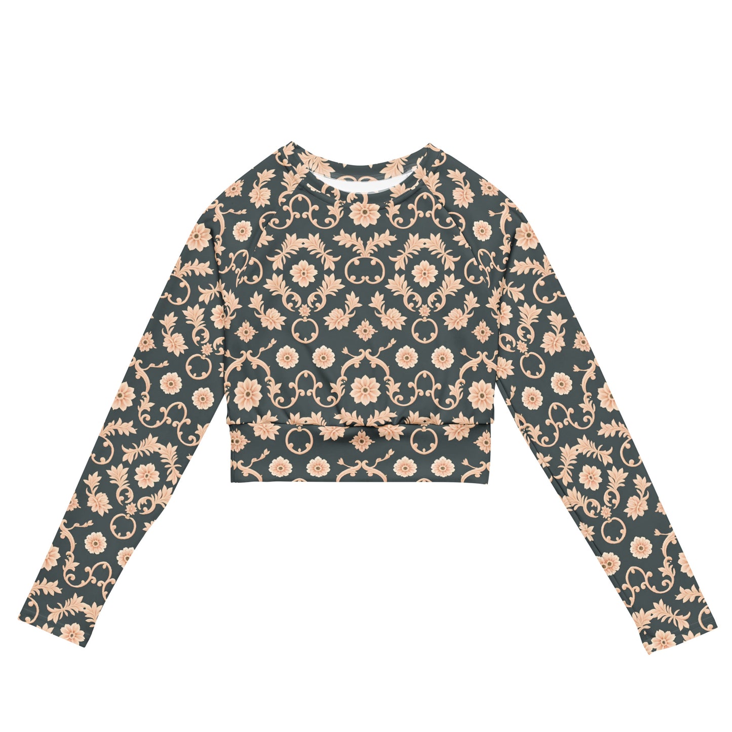 Recycled long-sleeve crop top