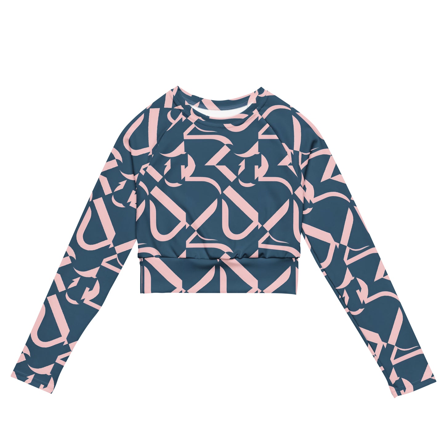 Recycled long-sleeve crop top