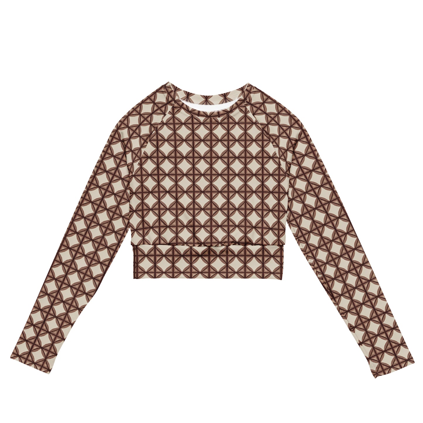 Recycled long-sleeve crop top