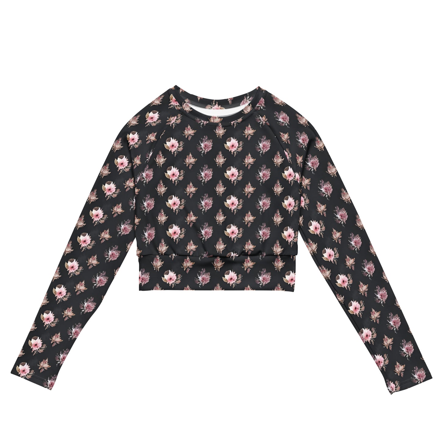 Recycled long-sleeve crop top