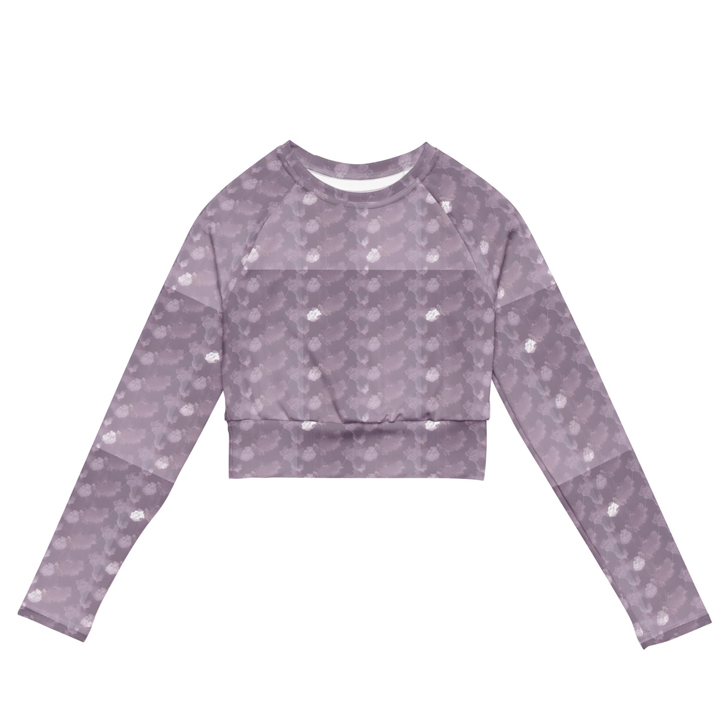 Recycled long-sleeve crop top