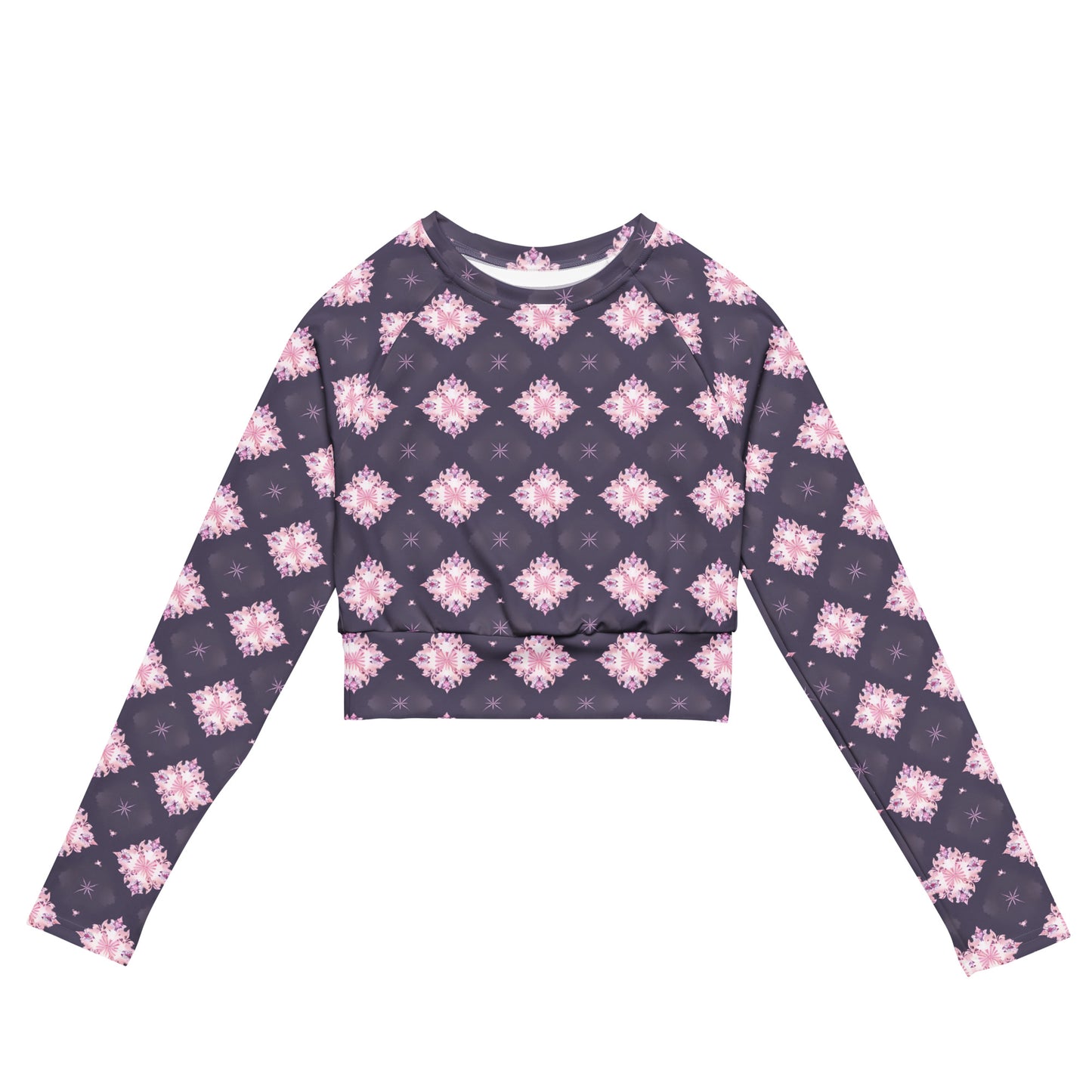 Recycled long-sleeve crop top