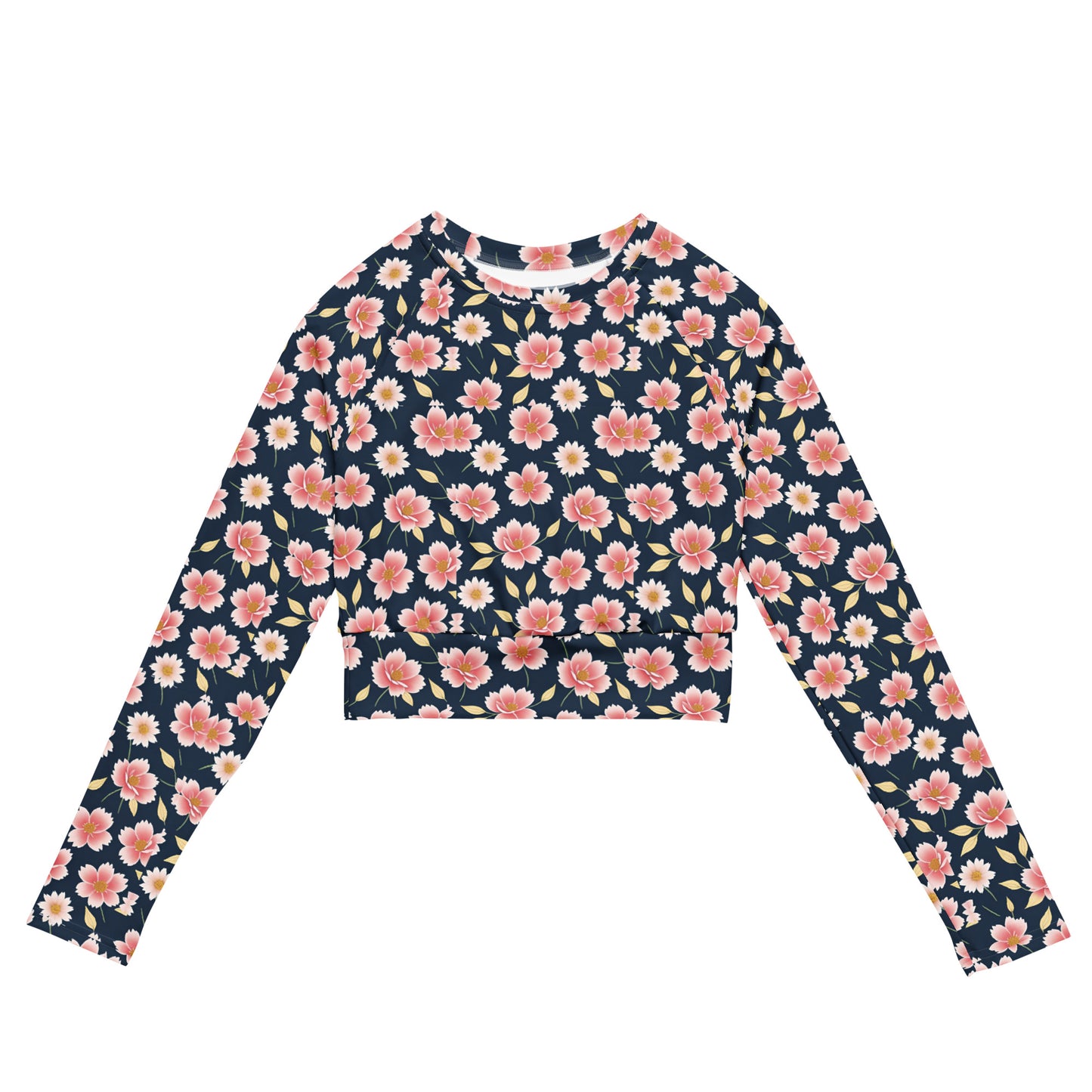 Recycled long-sleeve crop top